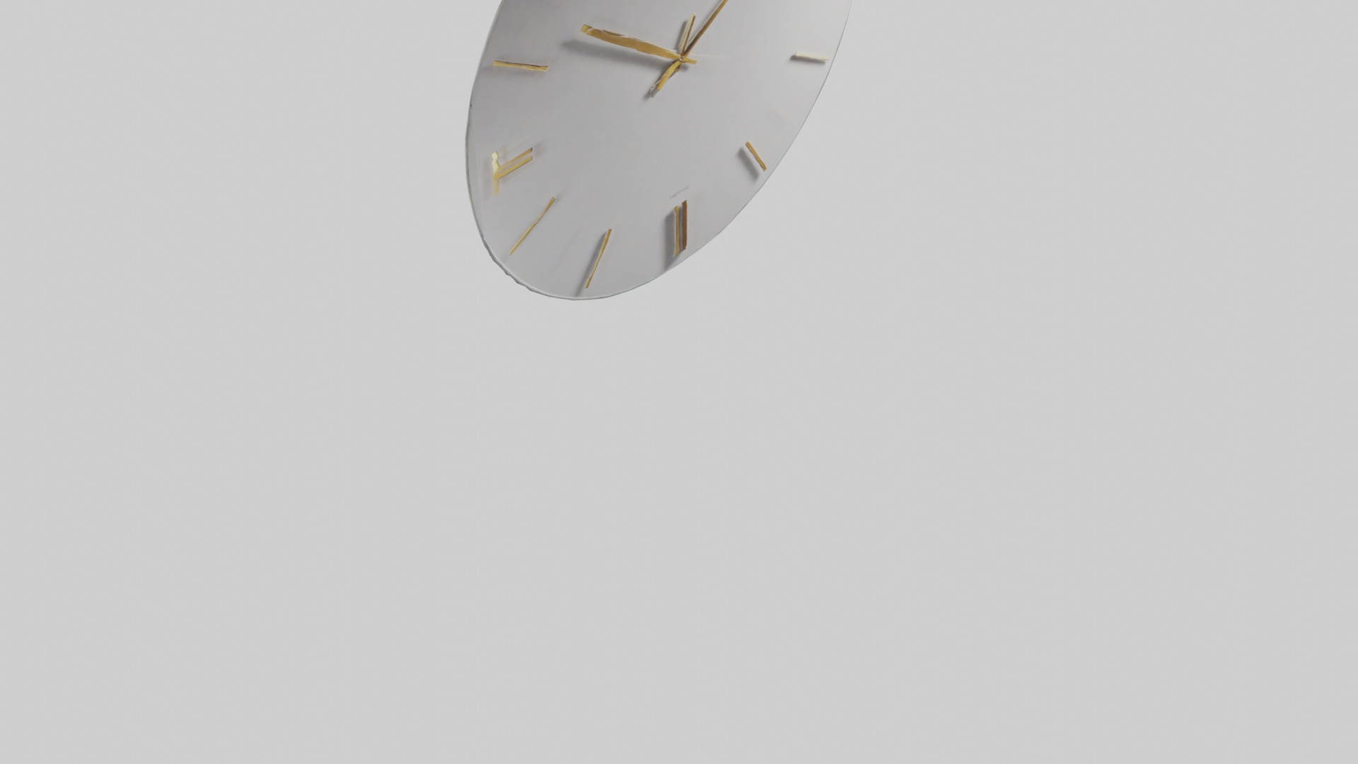 Frameless Modern Wall Clock model 3D model_6