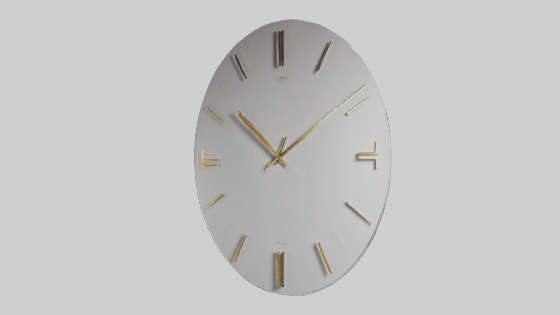 Frameless Modern Wall Clock model 3D model_8