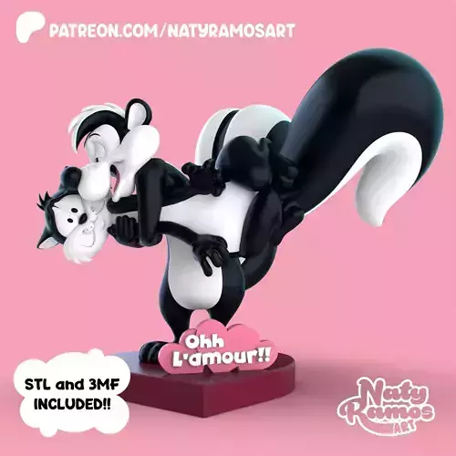 PEPE LE PEW and PENELOPE 3D print model