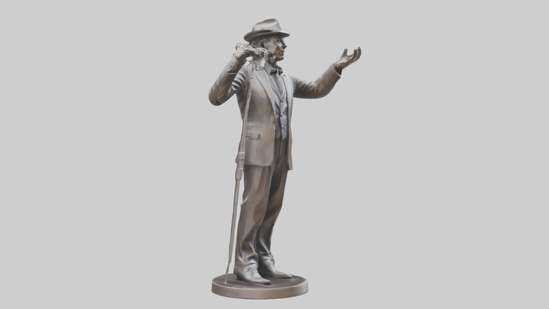 Frank Sinatra statue model 3D model_11