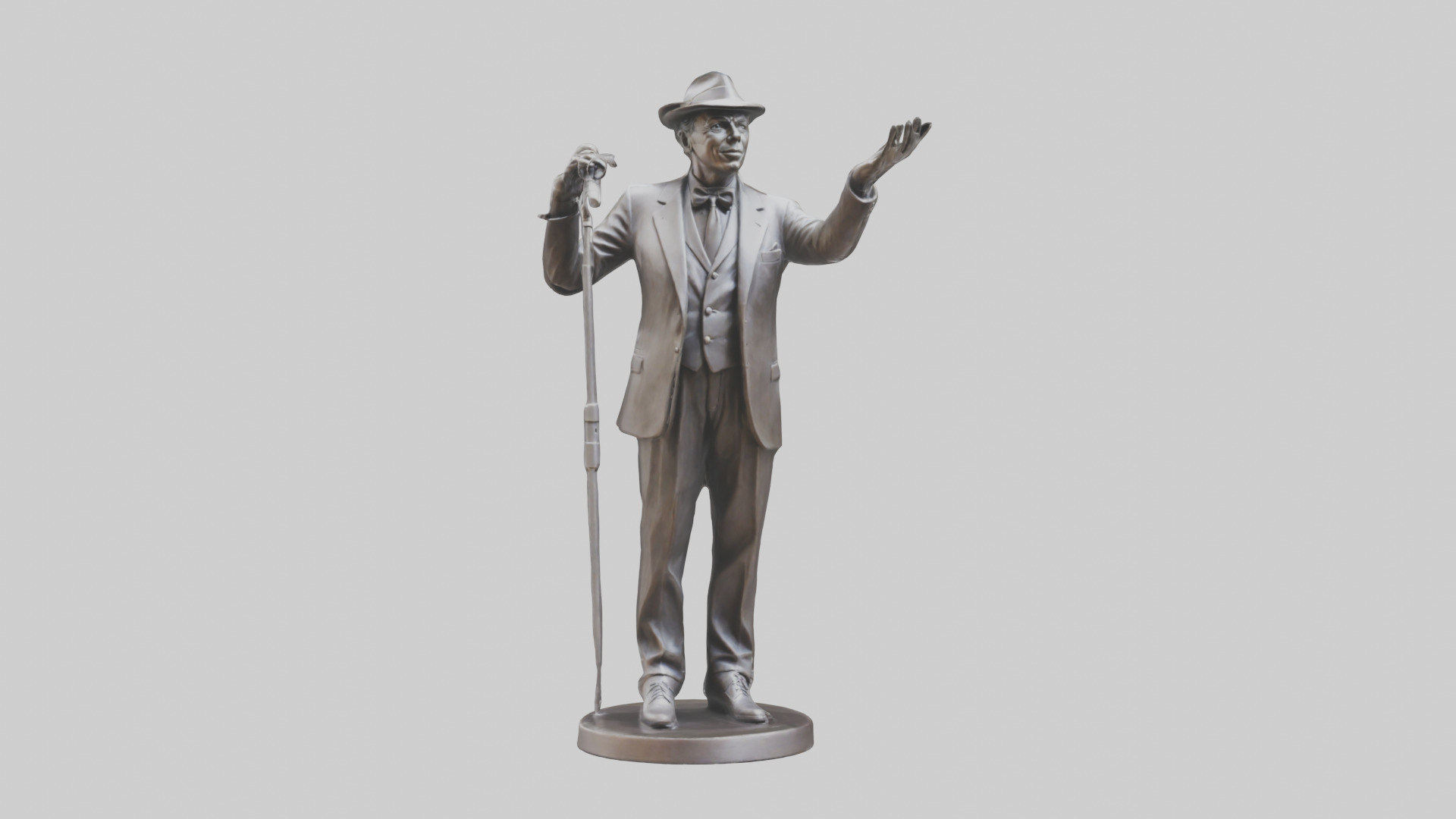 Frank Sinatra statue model 3D model_9