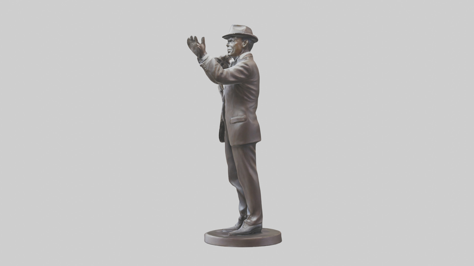 Frank Sinatra statue model 3D model_12
