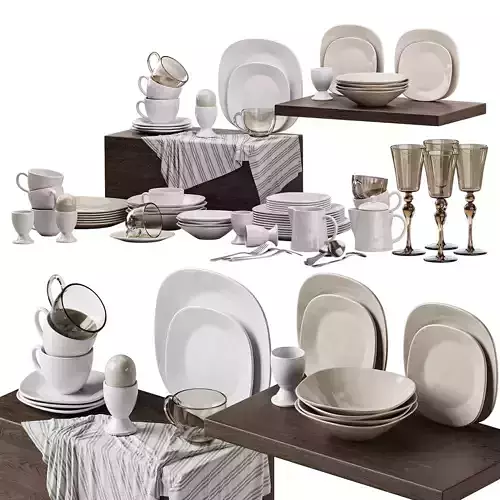  Dish set 2 3D model