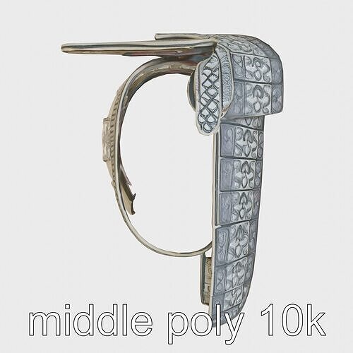 Authentic Ancient Samurai Armor with Ornate Engravings Low-poly 3D model