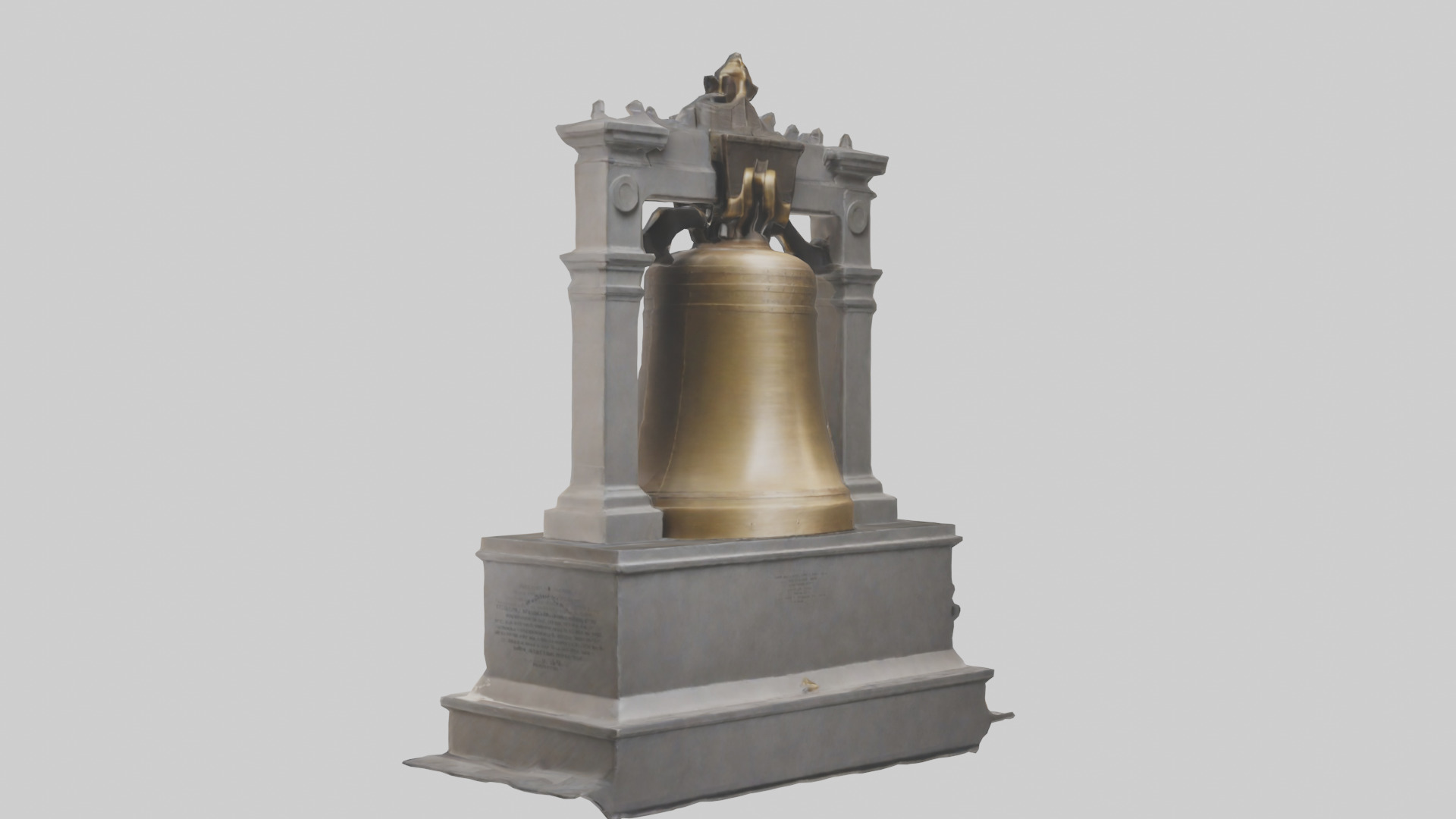 Freedom Bell monument model 3D model_1