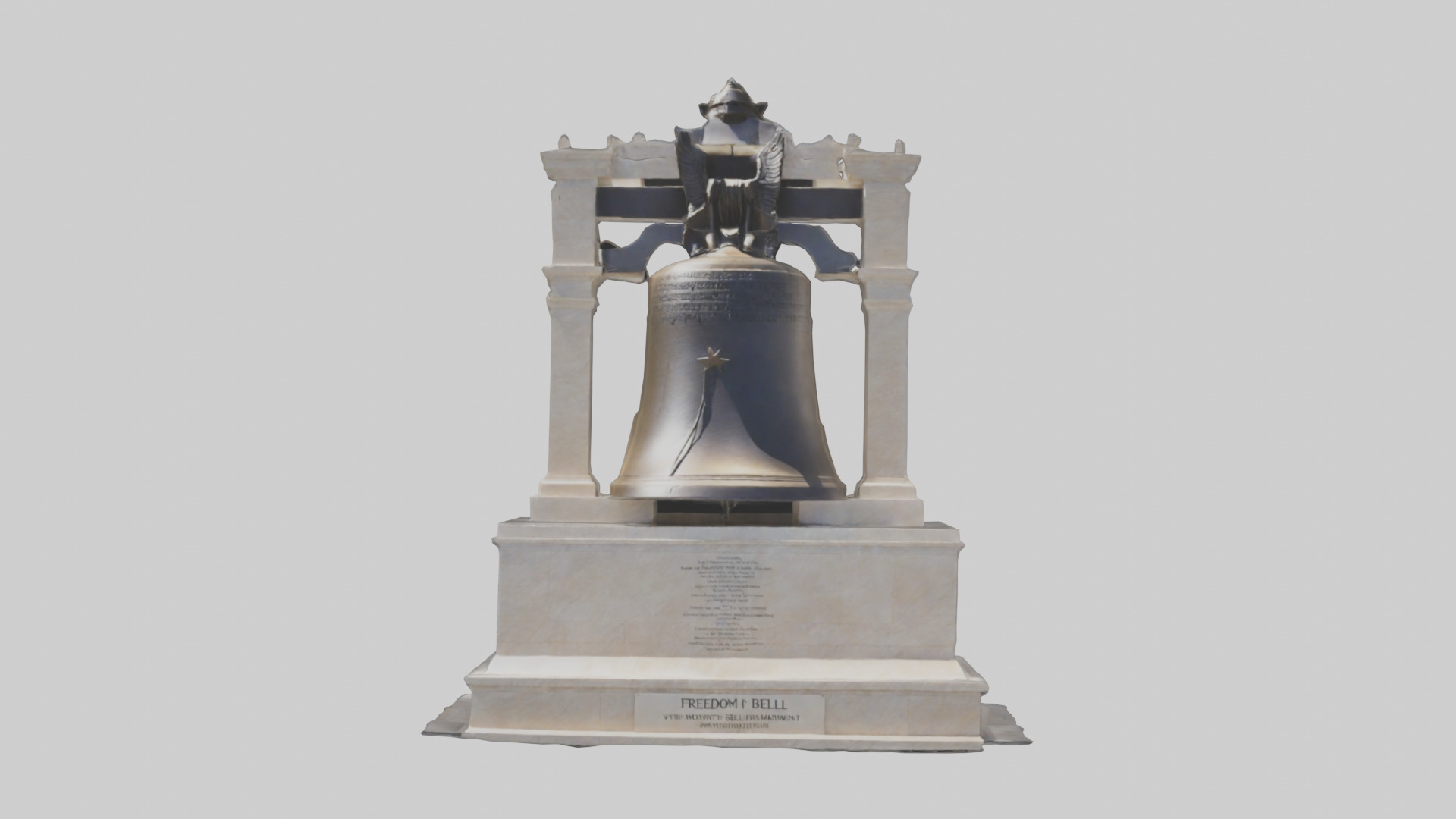 Freedom Bell monument model 3D model_9