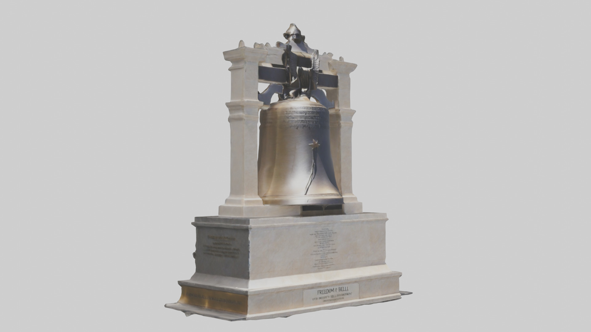 Freedom Bell monument model 3D model_7