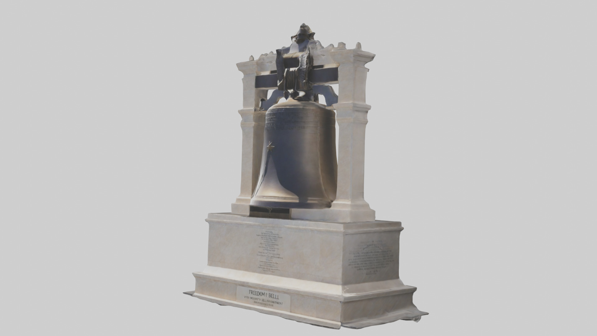 Freedom Bell monument model 3D model_10