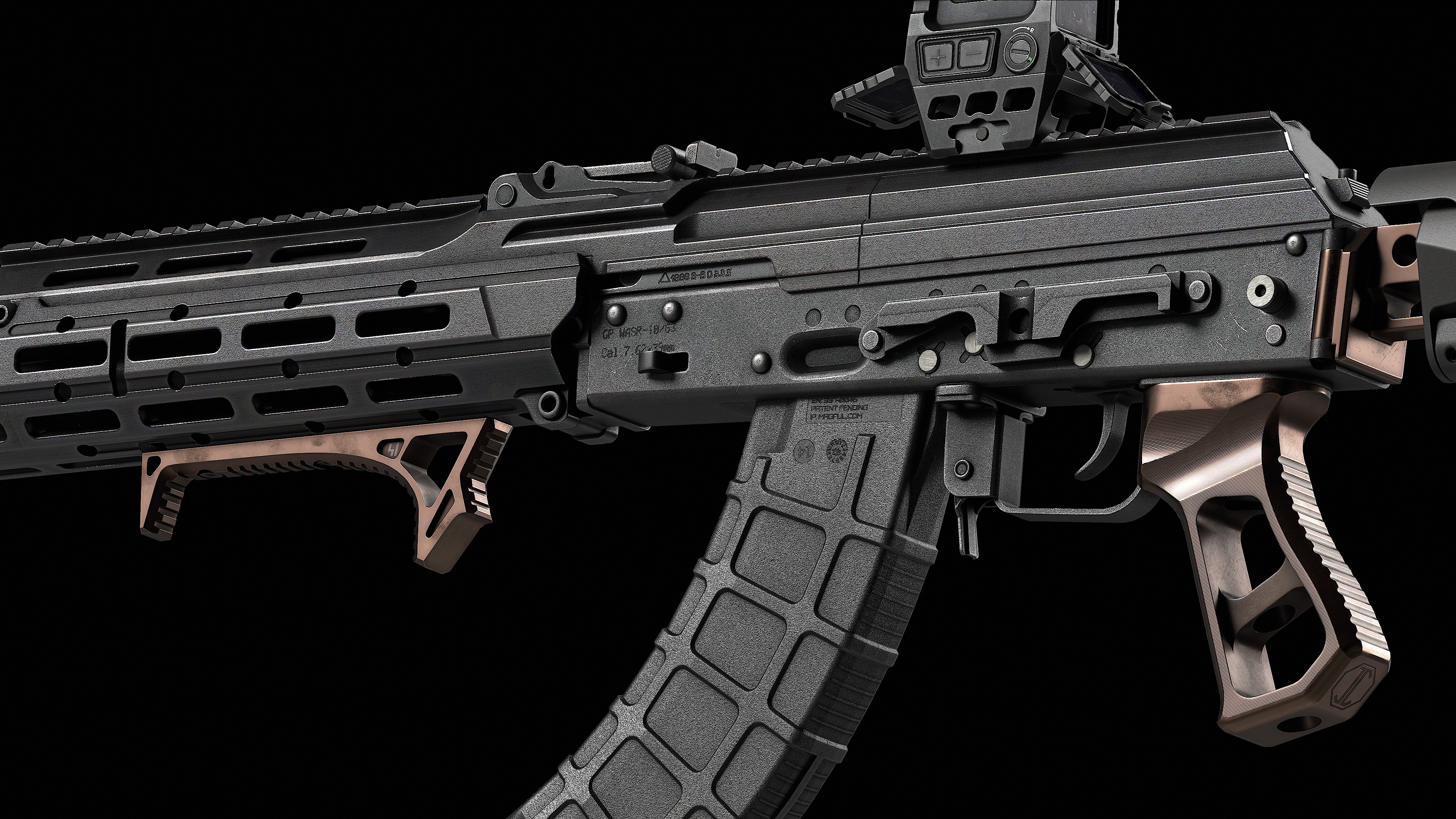 Magpul PMAG AK AKM MOE 30-Round Magazine Low-poly 3D model_2