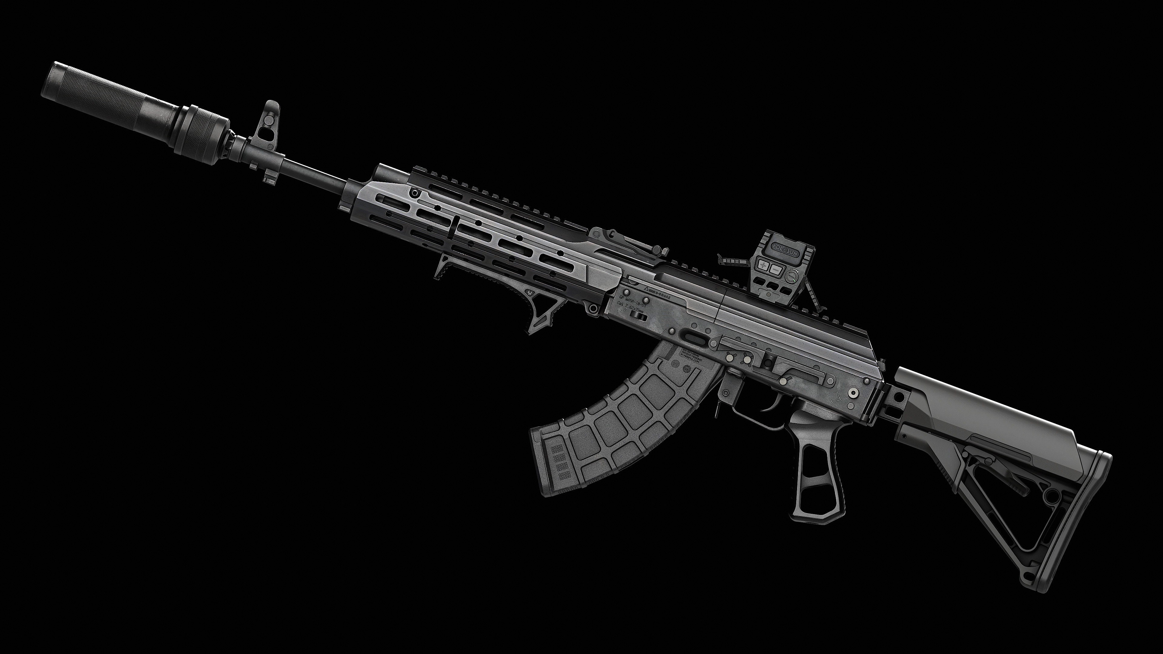 Magpul PMAG AK AKM MOE 30-Round Magazine Low-poly 3D model_4