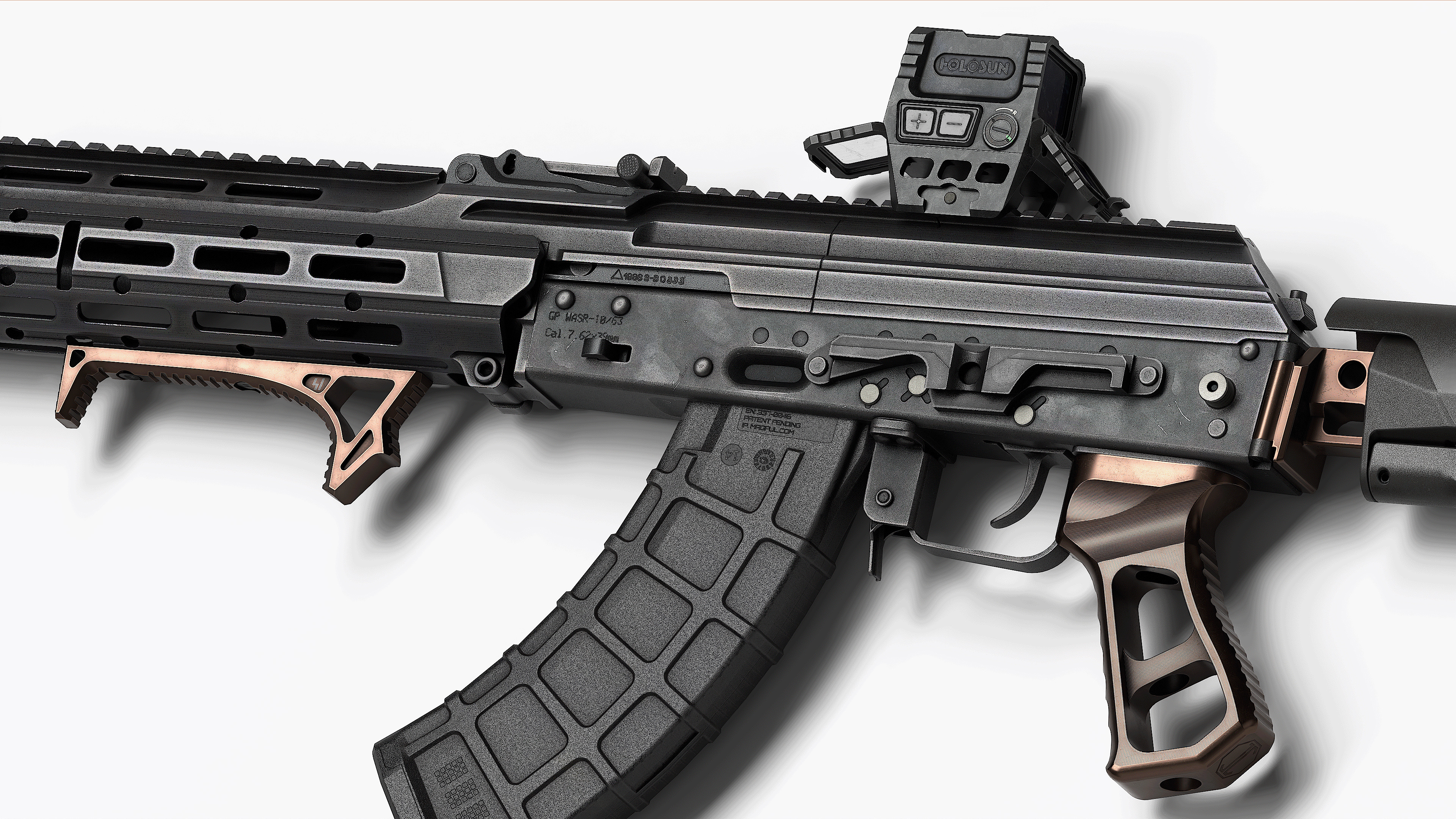 Magpul PMAG AK AKM MOE 30-Round Magazine Low-poly 3D model_13