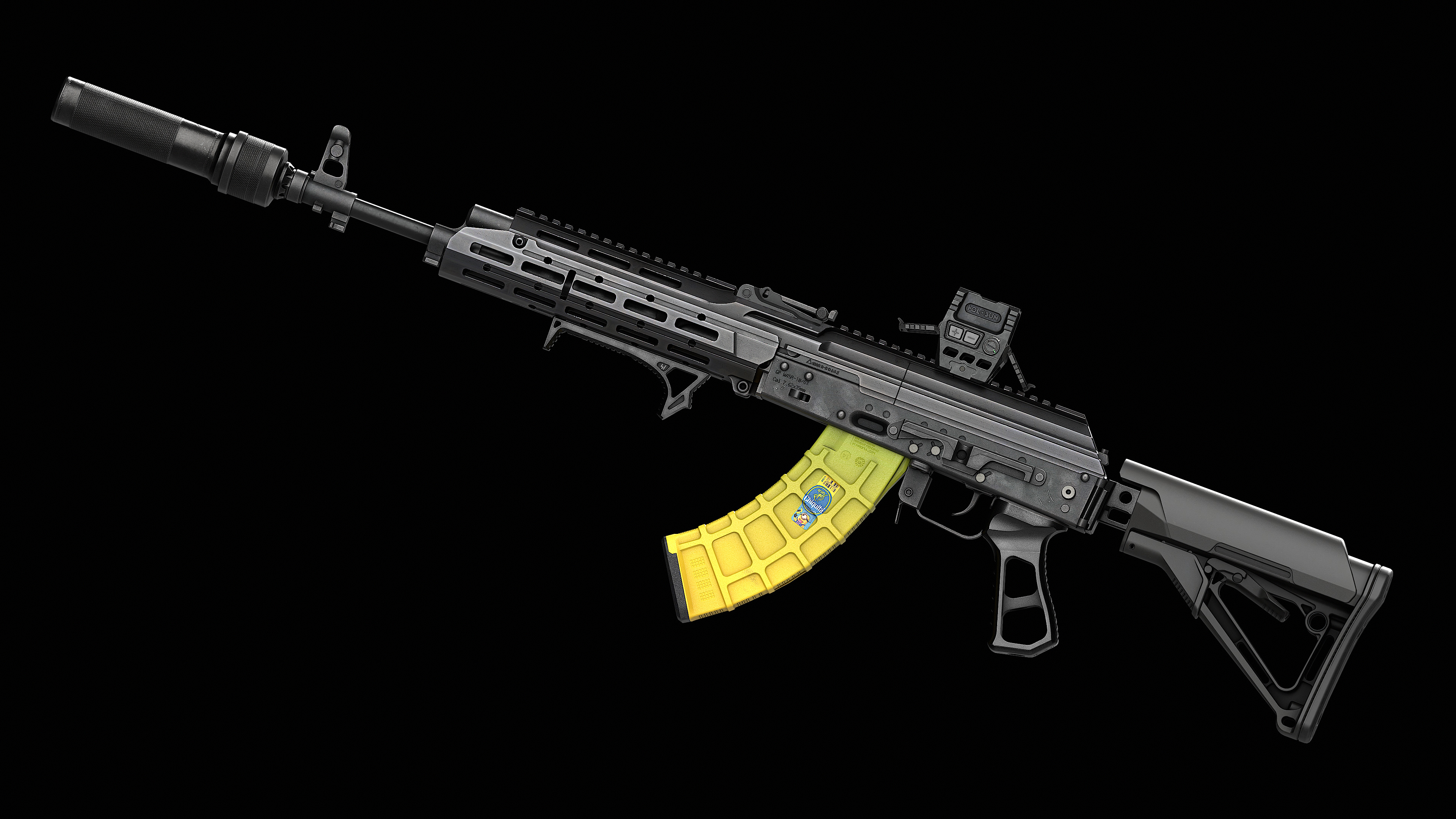 Magpul PMAG AK AKM MOE 30-Round Magazine Low-poly 3D model_6