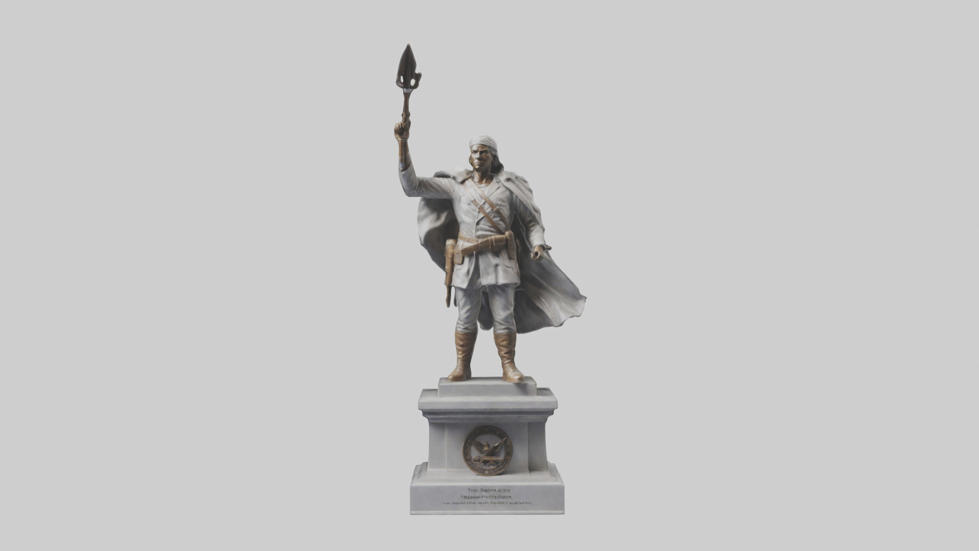 Freedom Fighter statue model 2 3D model_19