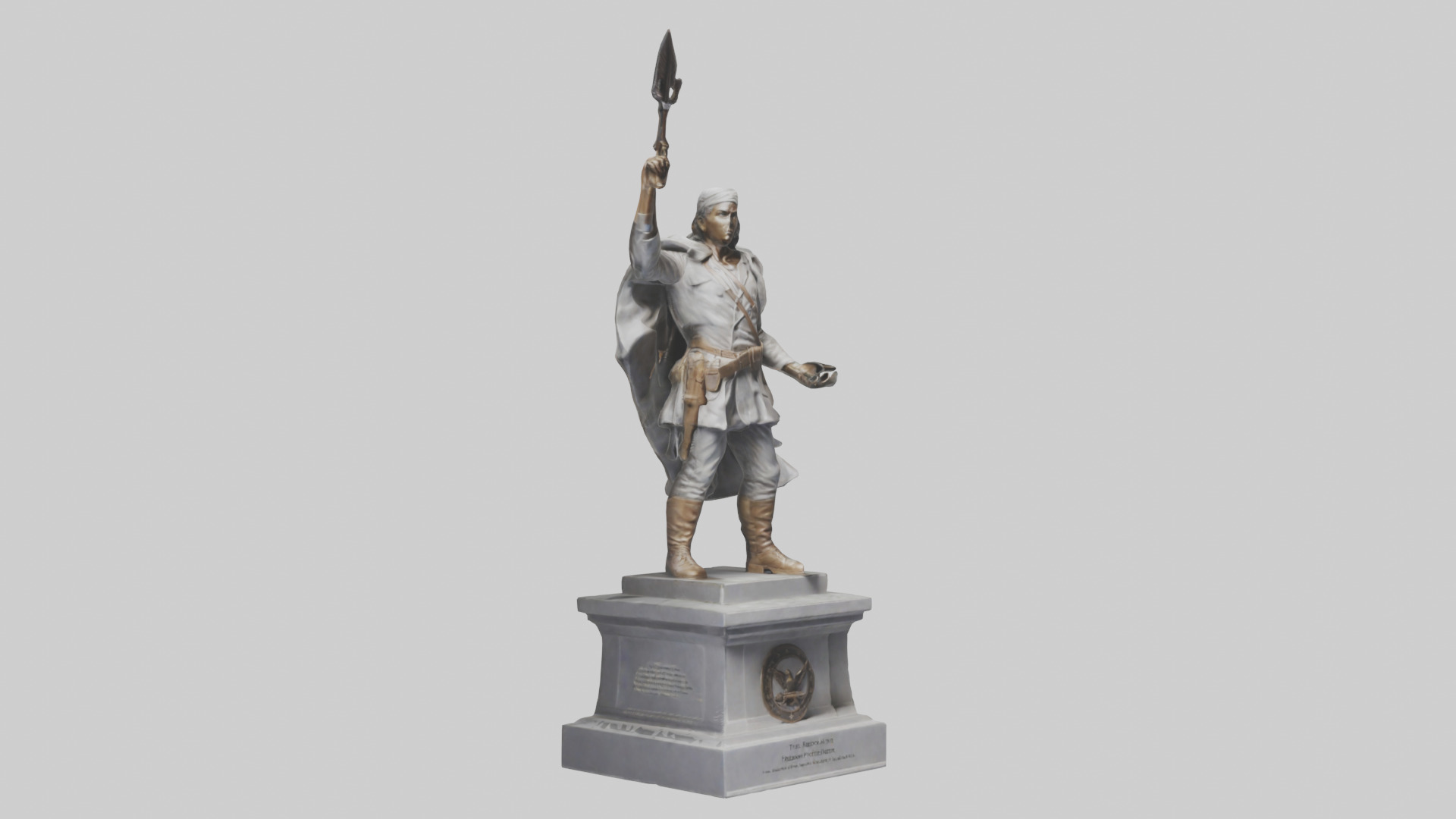 Freedom Fighter statue model 2 3D model_17