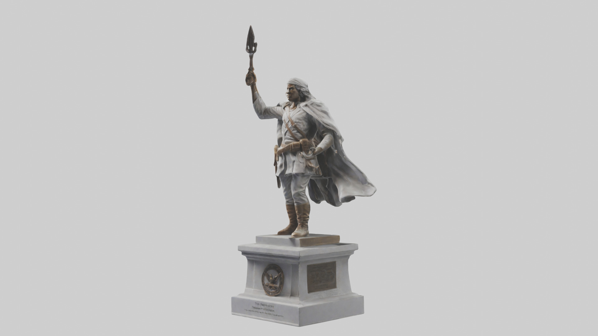 Freedom Fighter statue model 2 3D model_18