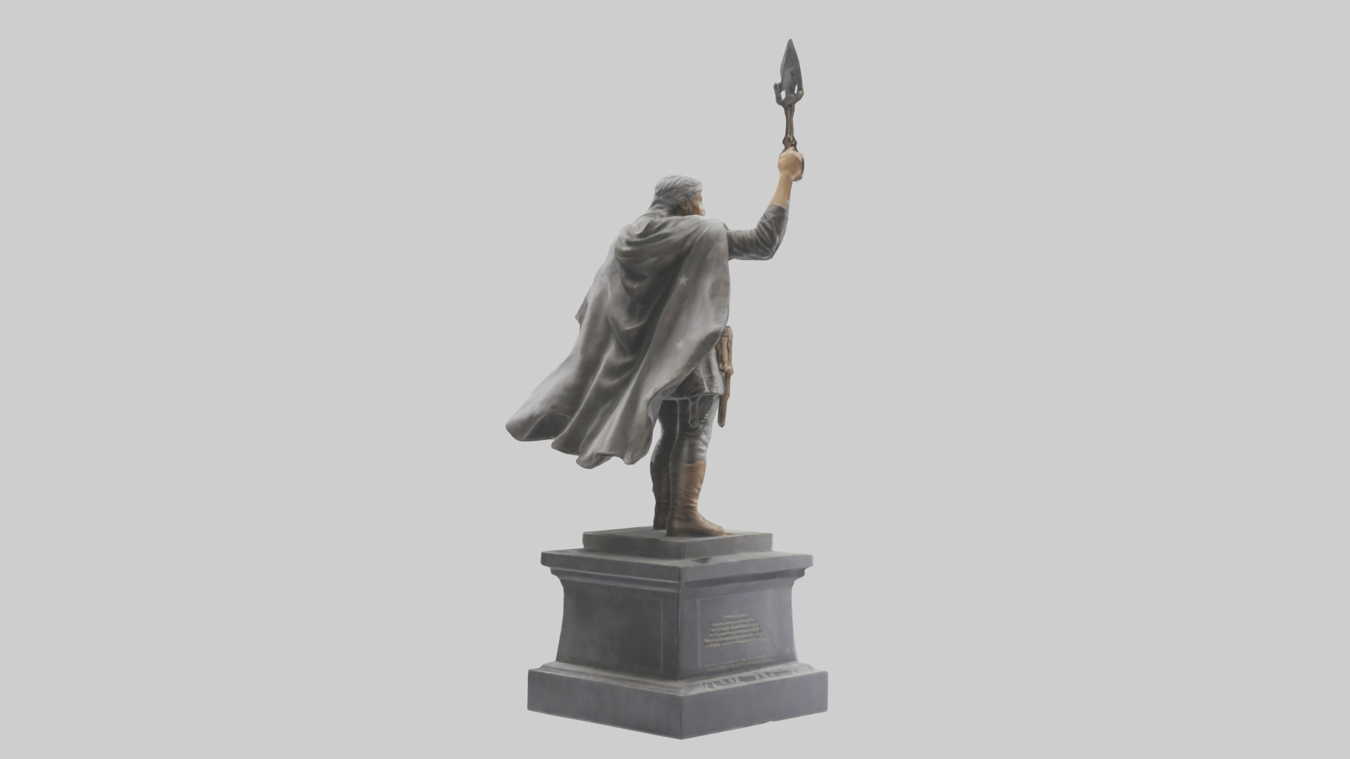 Freedom Fighter statue model 2 3D model_12