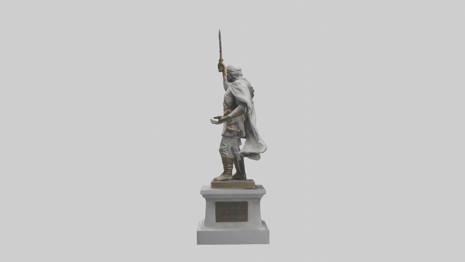 Freedom Fighter statue model 2 3D model_22