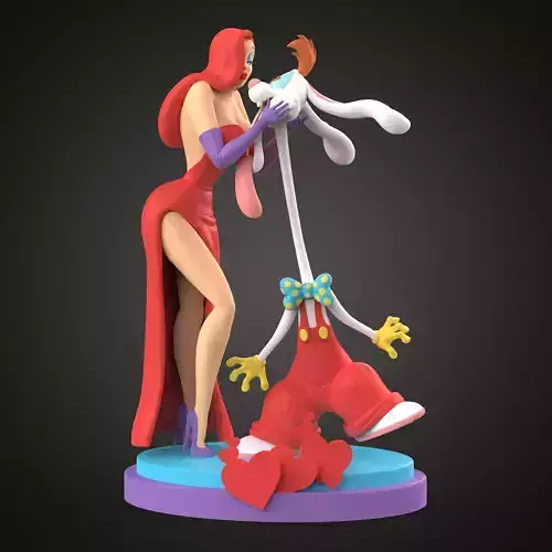 JESSICA and ROGER RABBIT 3D print model