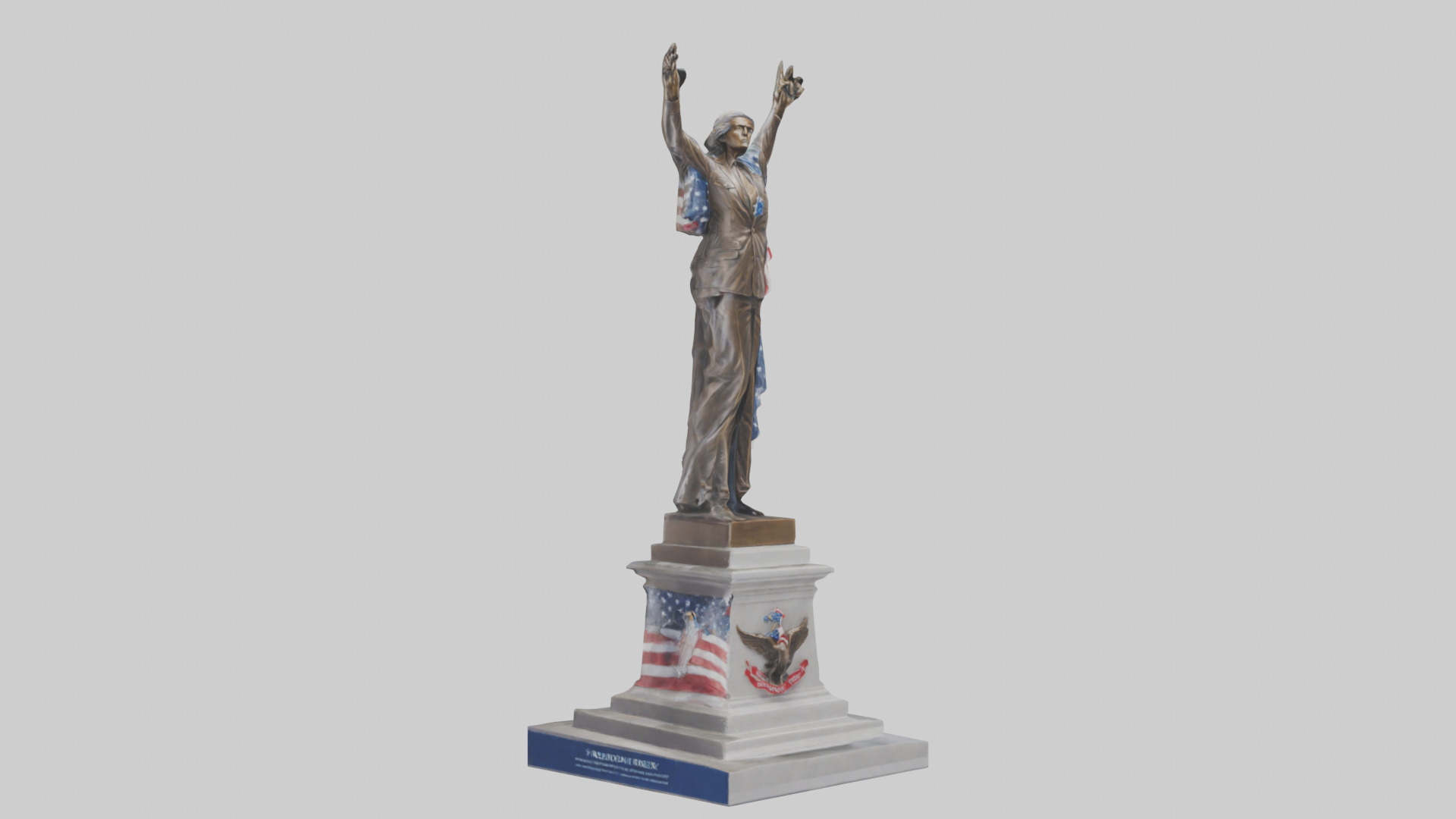 Freedom Forever statue model 3D model_11