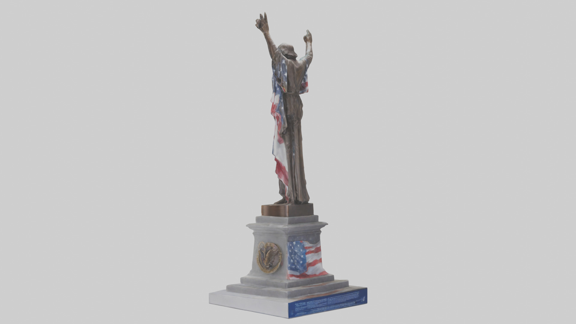 Freedom Forever statue model 3D model_1