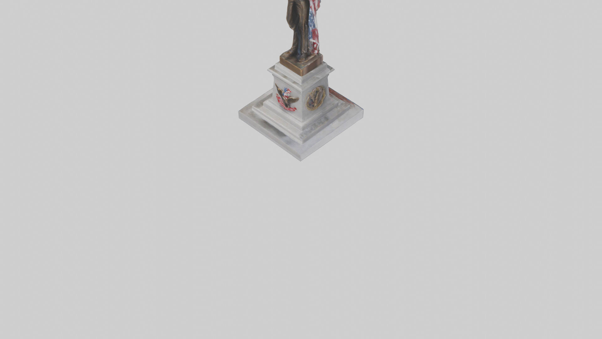 Freedom Forever statue model 3D model_5