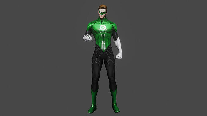 Green Lantern Low-poly 3D model