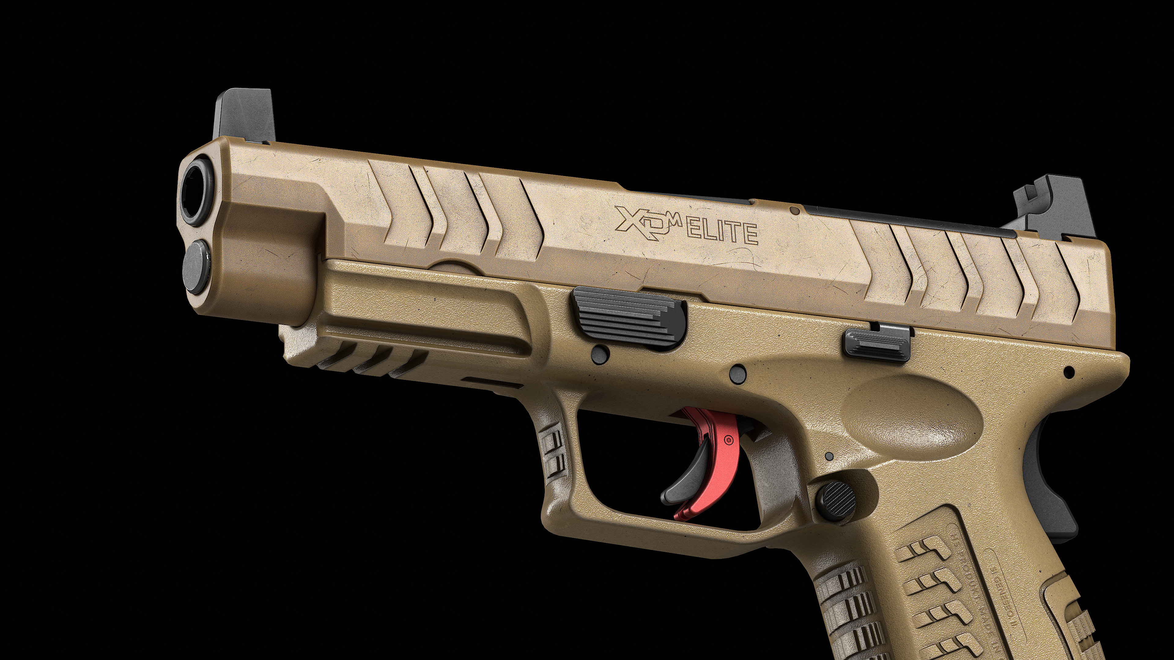 Springfield Armory XD M Elite Var 1 Low-poly 3D model_11