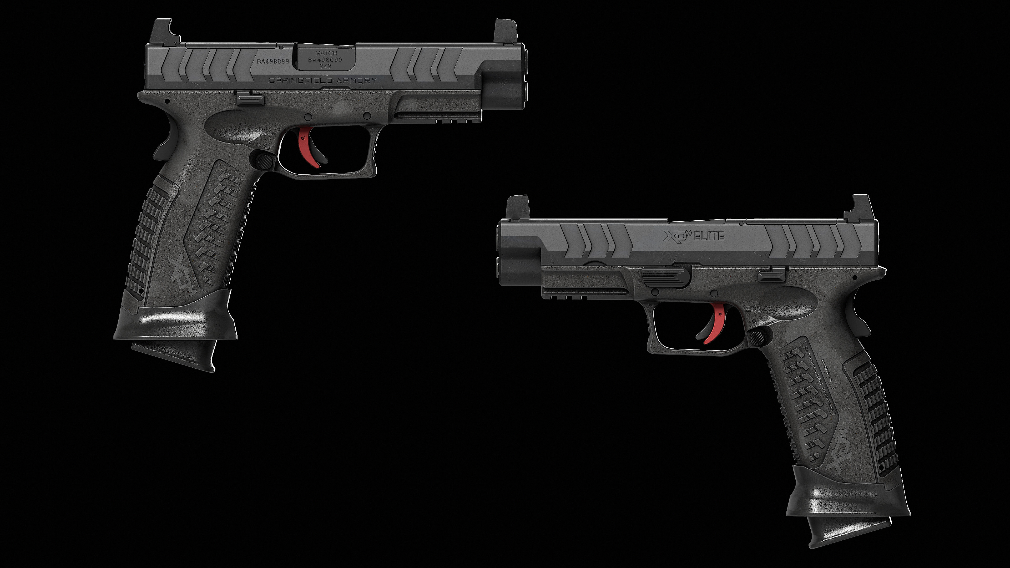 Springfield Armory XD M Elite Var 1 Low-poly 3D model_19
