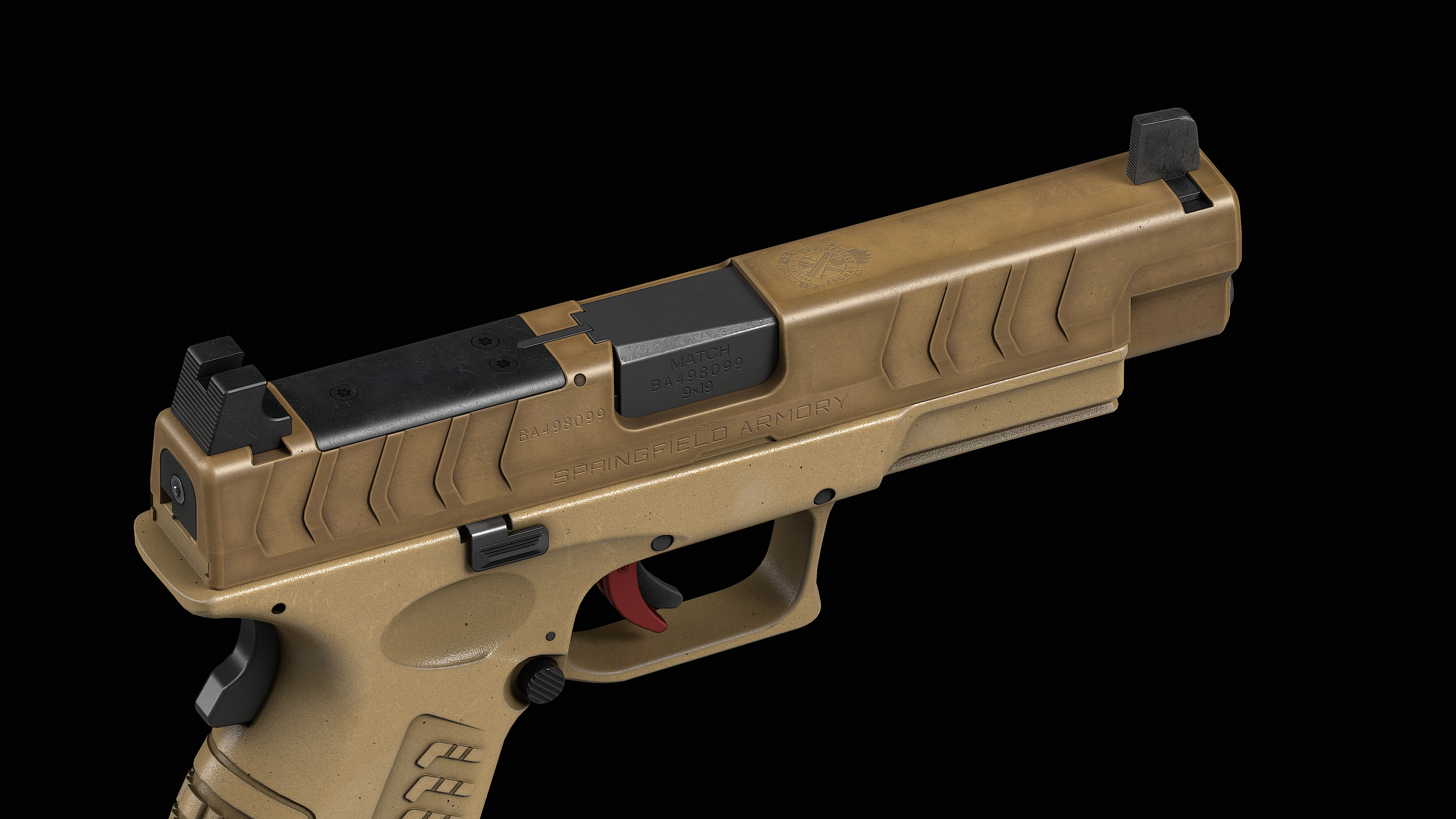 Springfield Armory XD M Elite Var 1 Low-poly 3D model_8