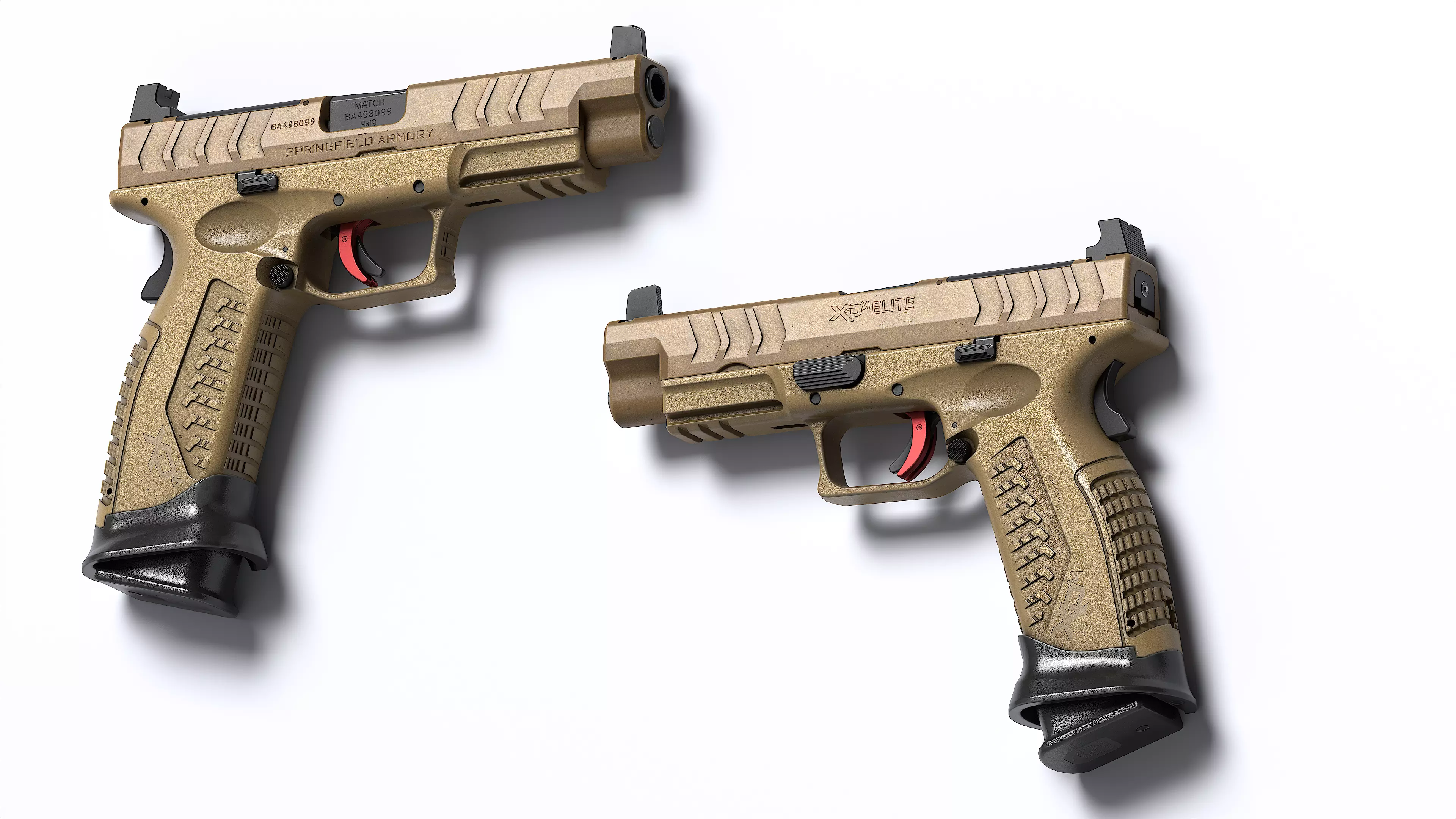Springfield Armory XD M Elite Var 1 Low-poly 3D model_0