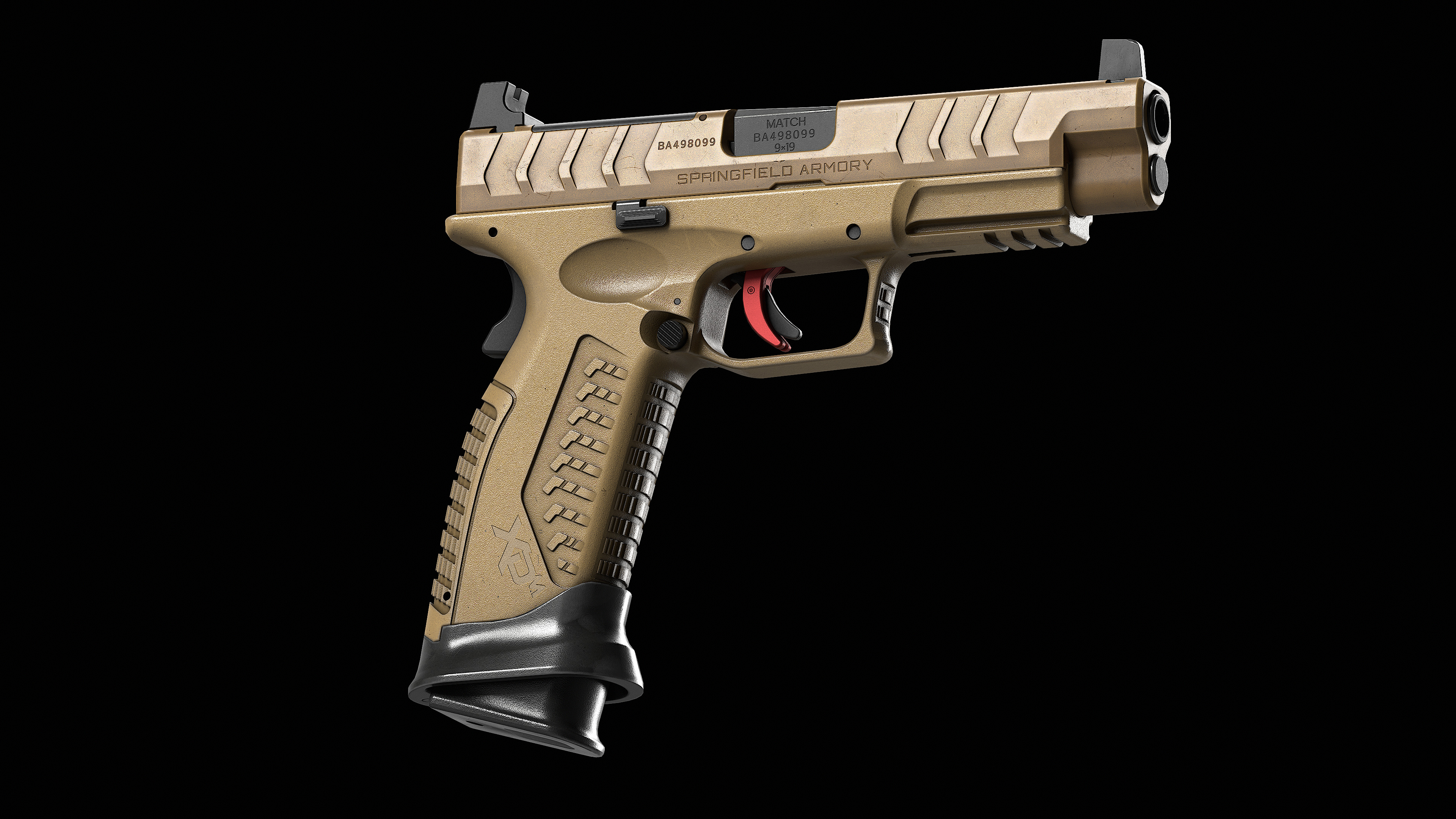 Springfield Armory XD M Elite Var 1 Low-poly 3D model_3