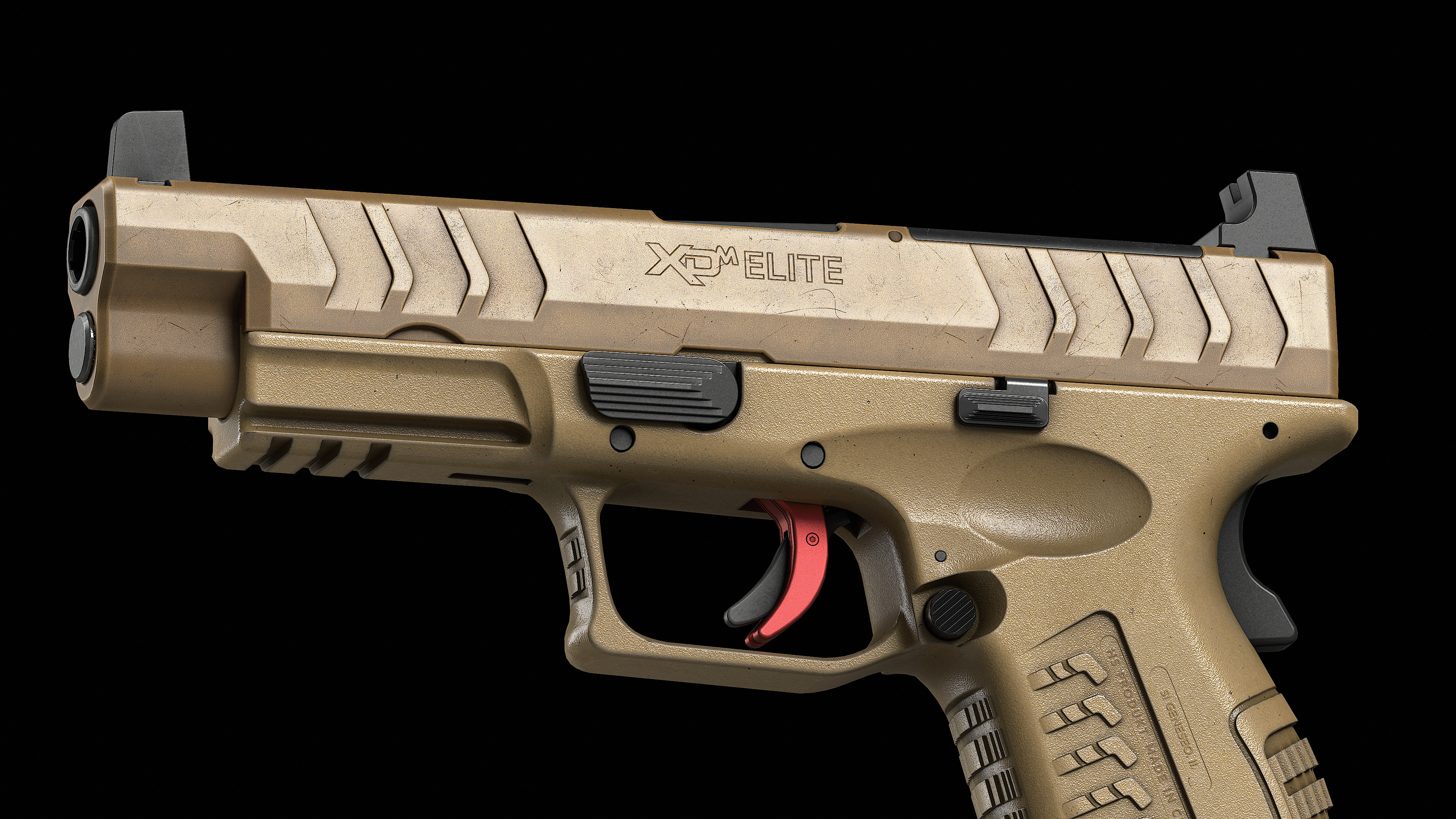 Springfield Armory XD M Elite Var 1 Low-poly 3D model_7