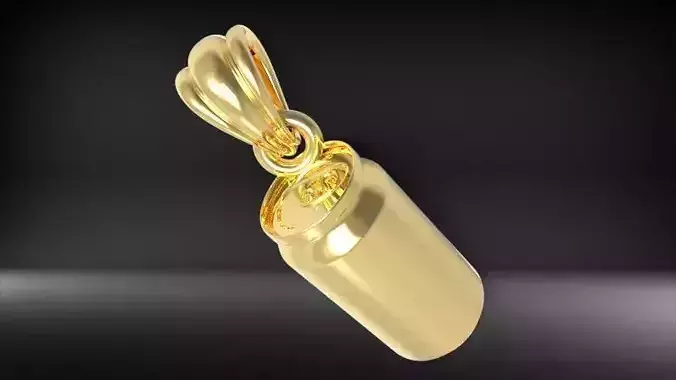 Beer Lovers Beer Bottle Pendant Necklace Jewelry 3D print model
