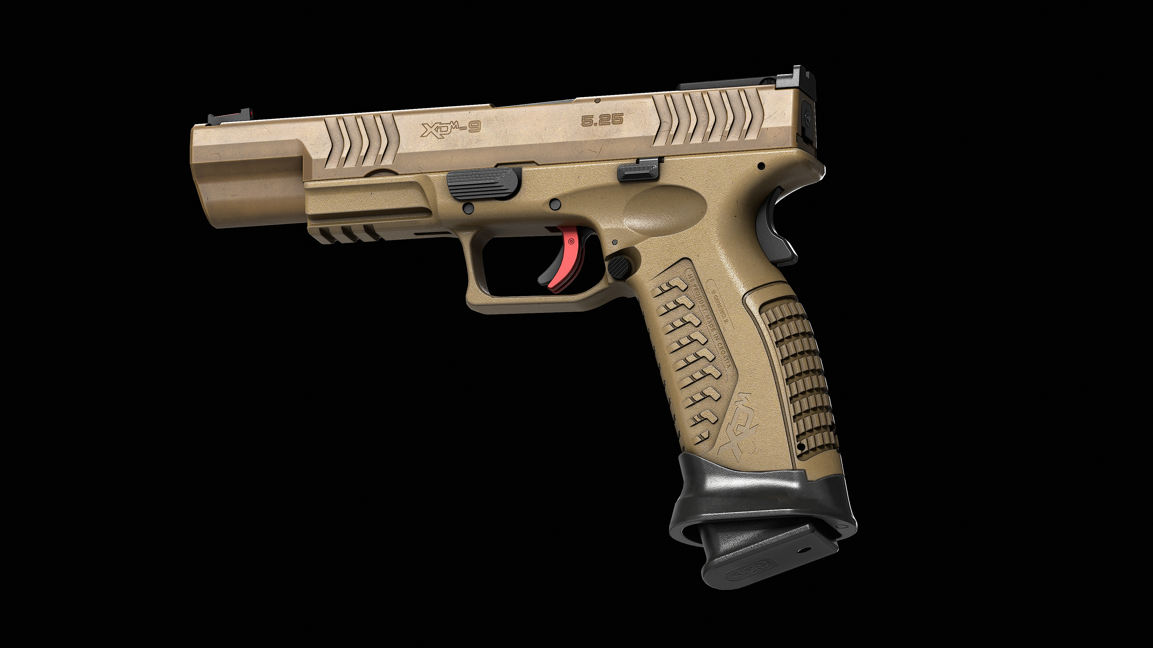Springfield Armory XD M Elite Var 2 Low-poly 3D model_7