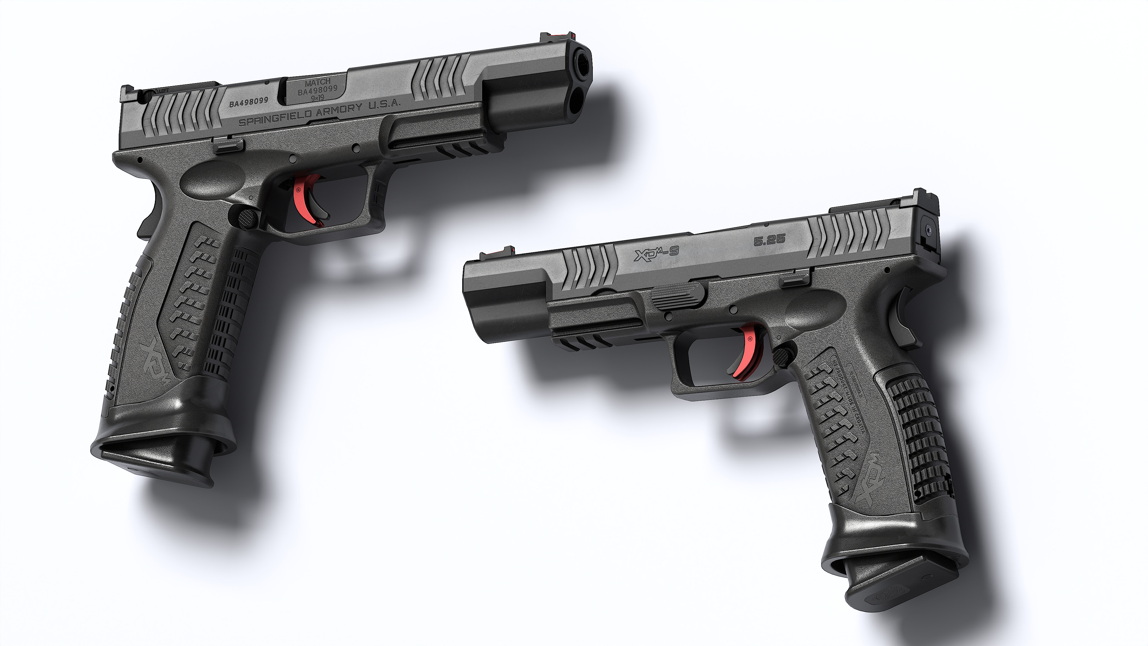 Springfield Armory XD M Elite Var 2 Low-poly 3D model_1