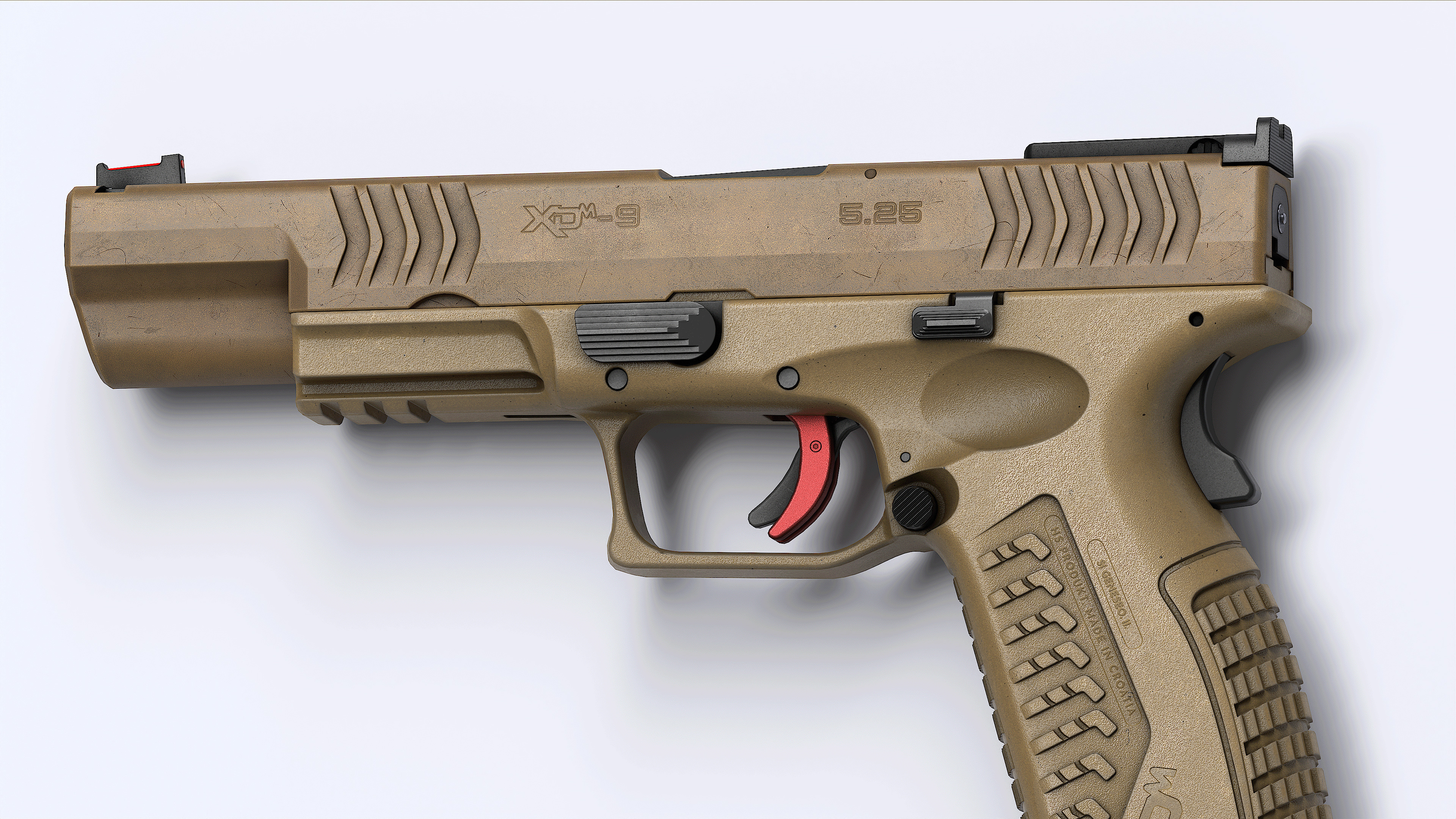 Springfield Armory XD M Elite Var 2 Low-poly 3D model_11