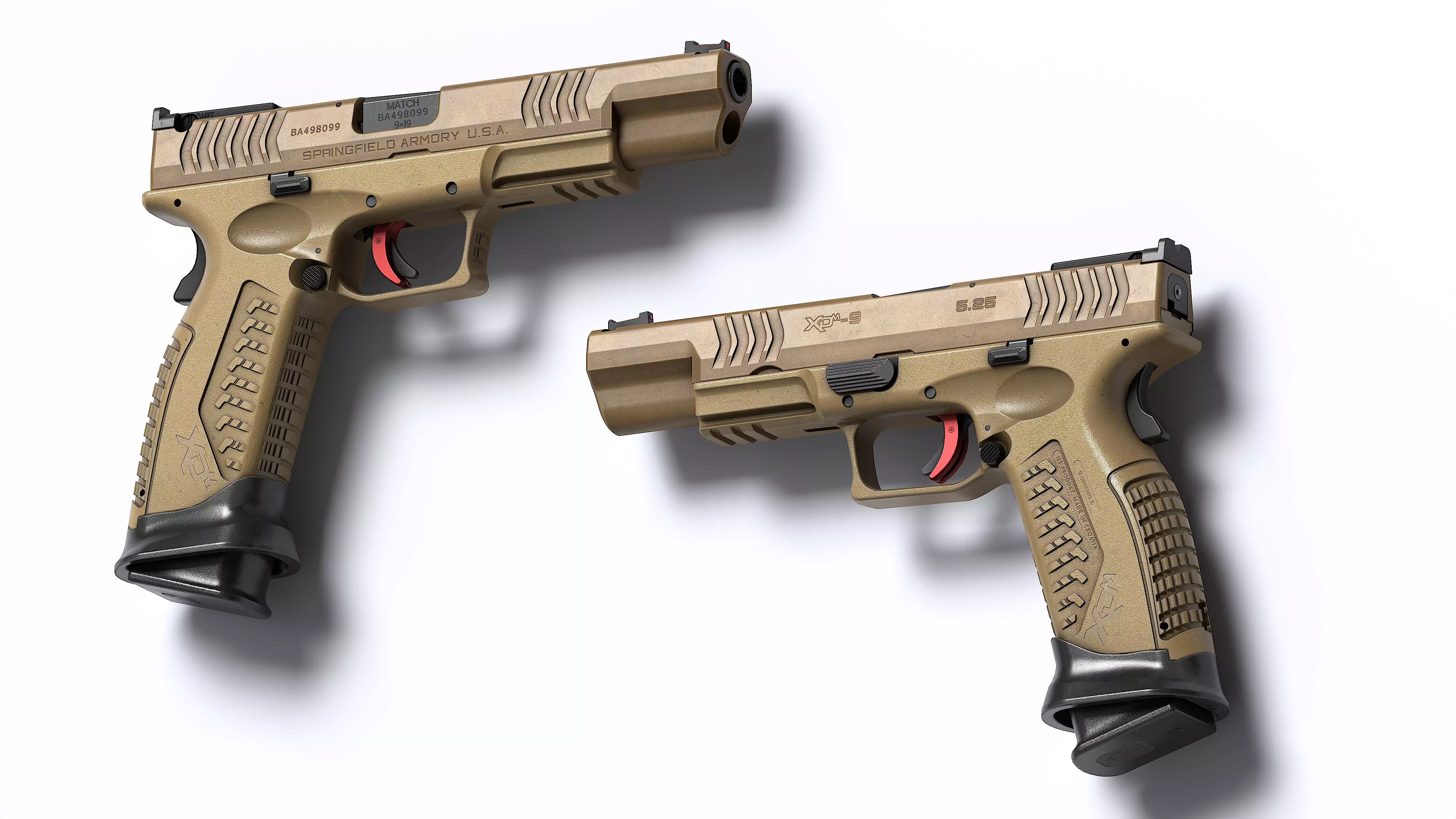 Springfield Armory XD M Elite Var 2 Low-poly 3D model_0