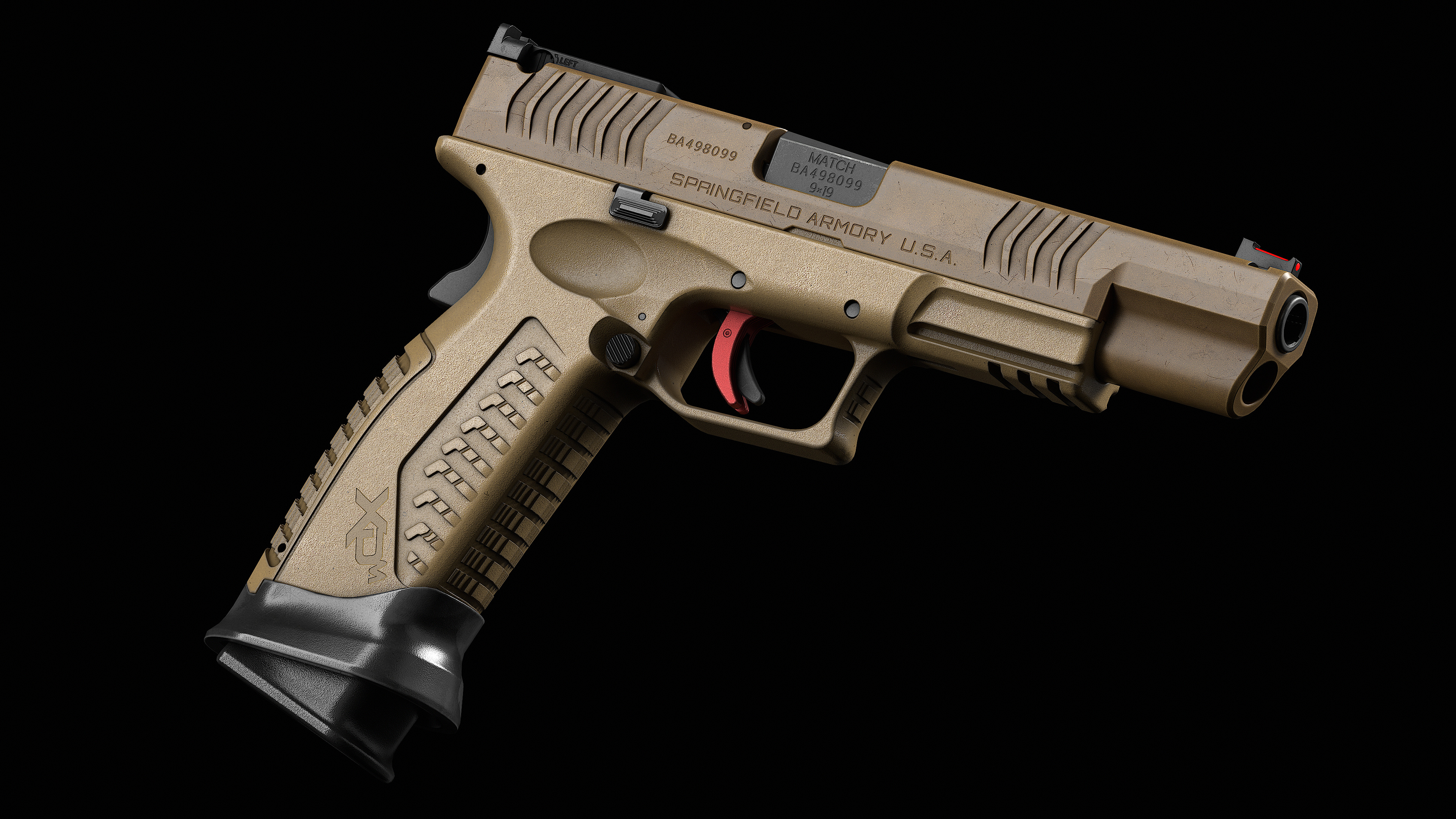 Springfield Armory XD M Elite Var 2 Low-poly 3D model_2