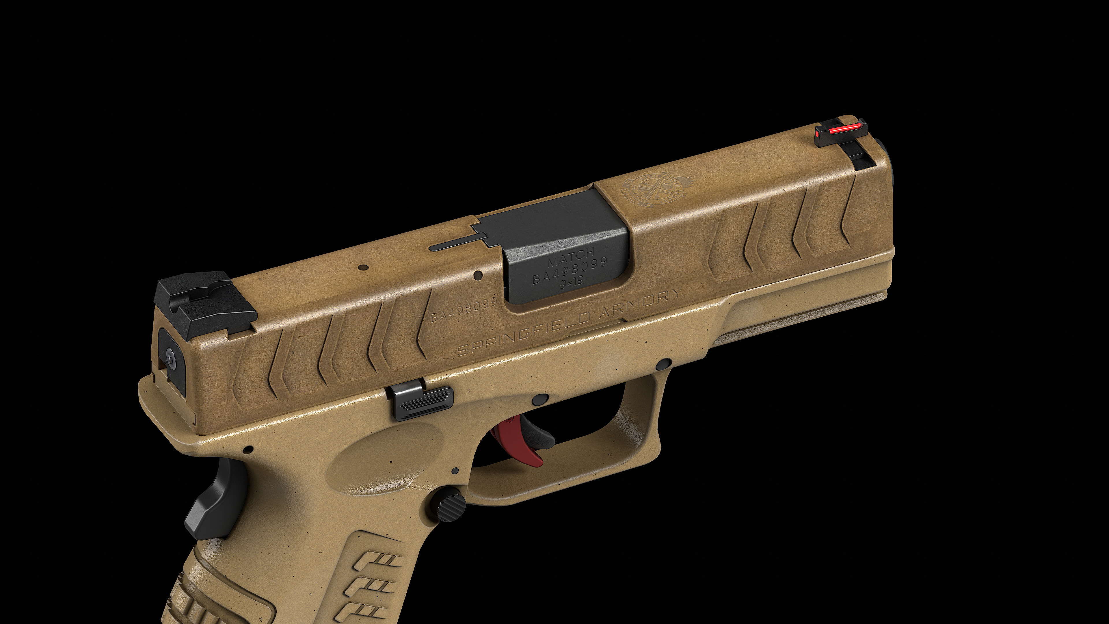Springfield Armory XD M Elite Var 3 Low-poly 3D model_9
