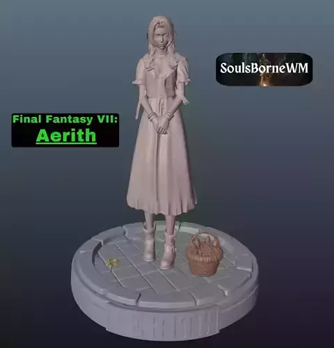 Final Fantasy VII Aerith 3D print model