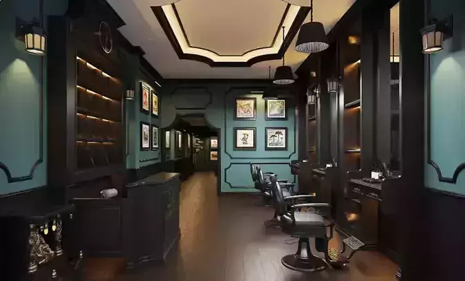 Barbershop Interior Model