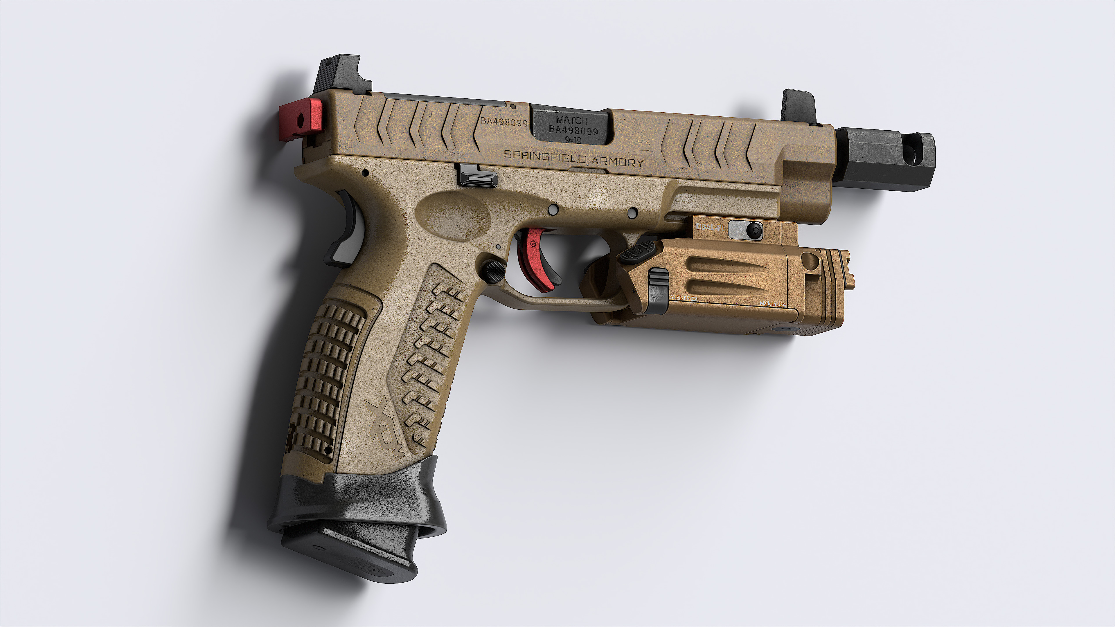 Springfield Armory XD M Elite Var 4 Low-poly 3D model_8