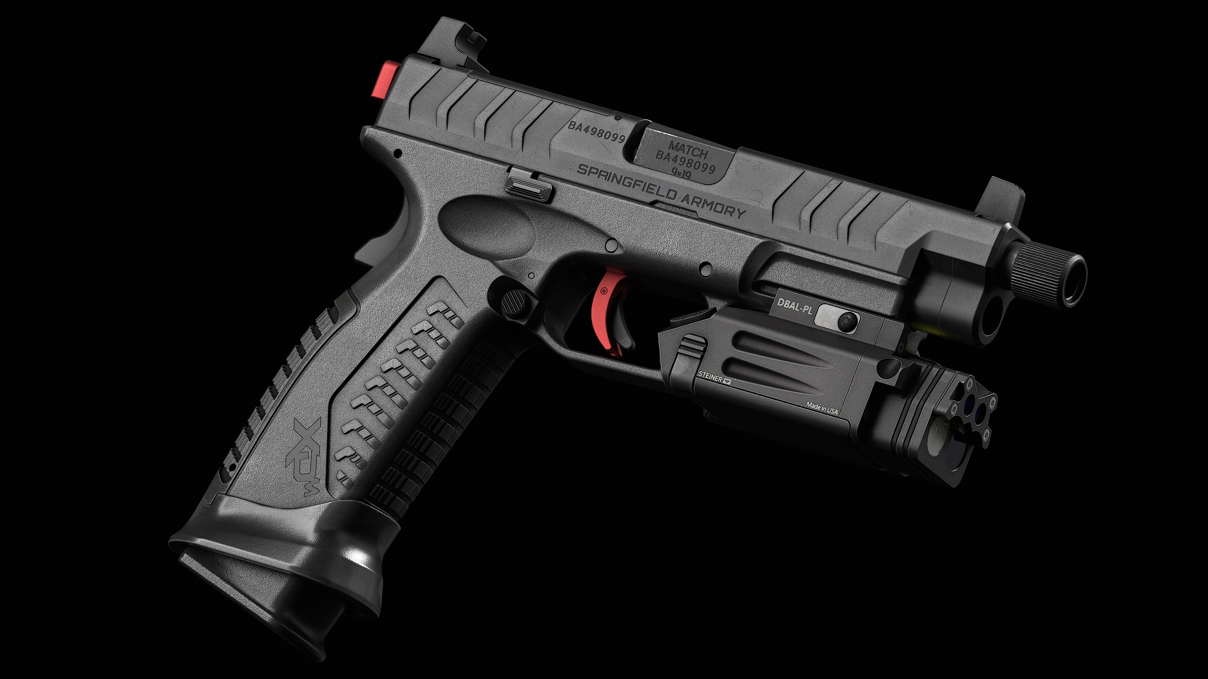 Springfield Armory XD M Elite Var 4 Low-poly 3D model_19