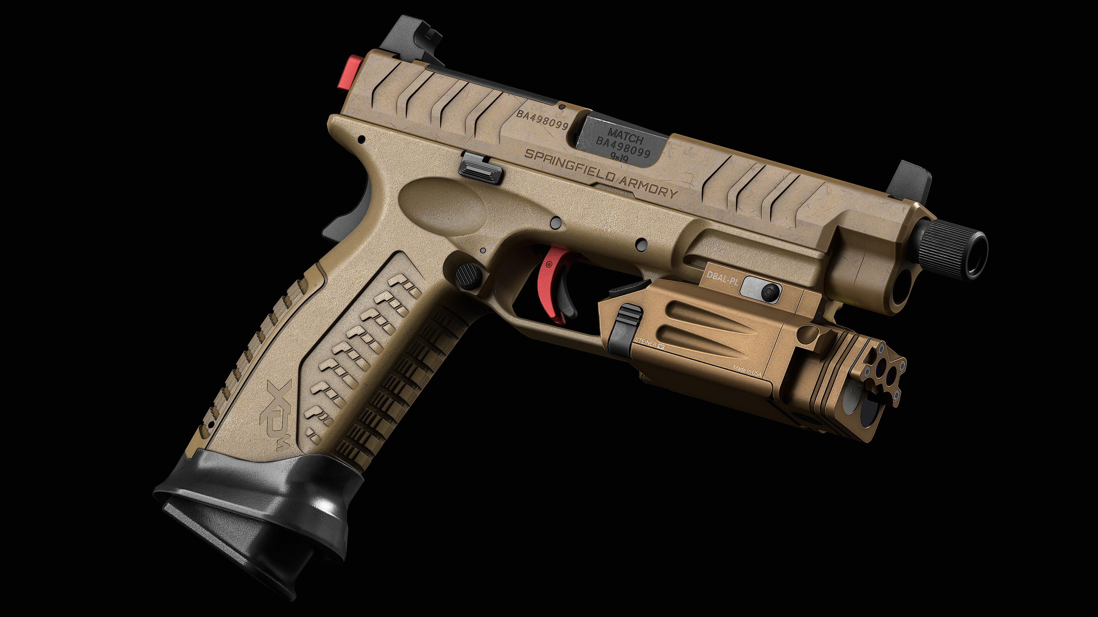 Springfield Armory XD M Elite Var 4 Low-poly 3D model_17