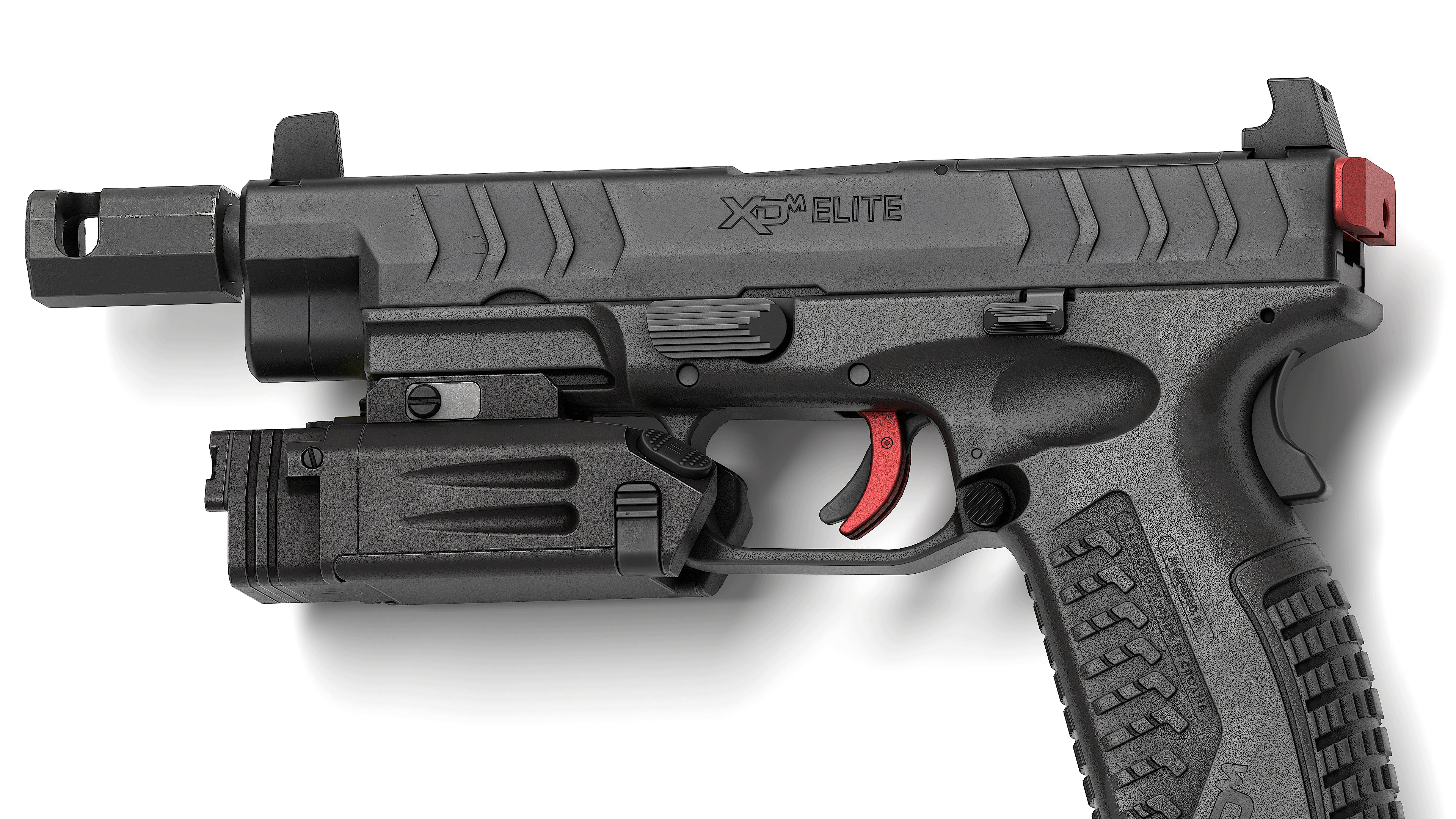 Springfield Armory XD M Elite Var 4 Low-poly 3D model_5
