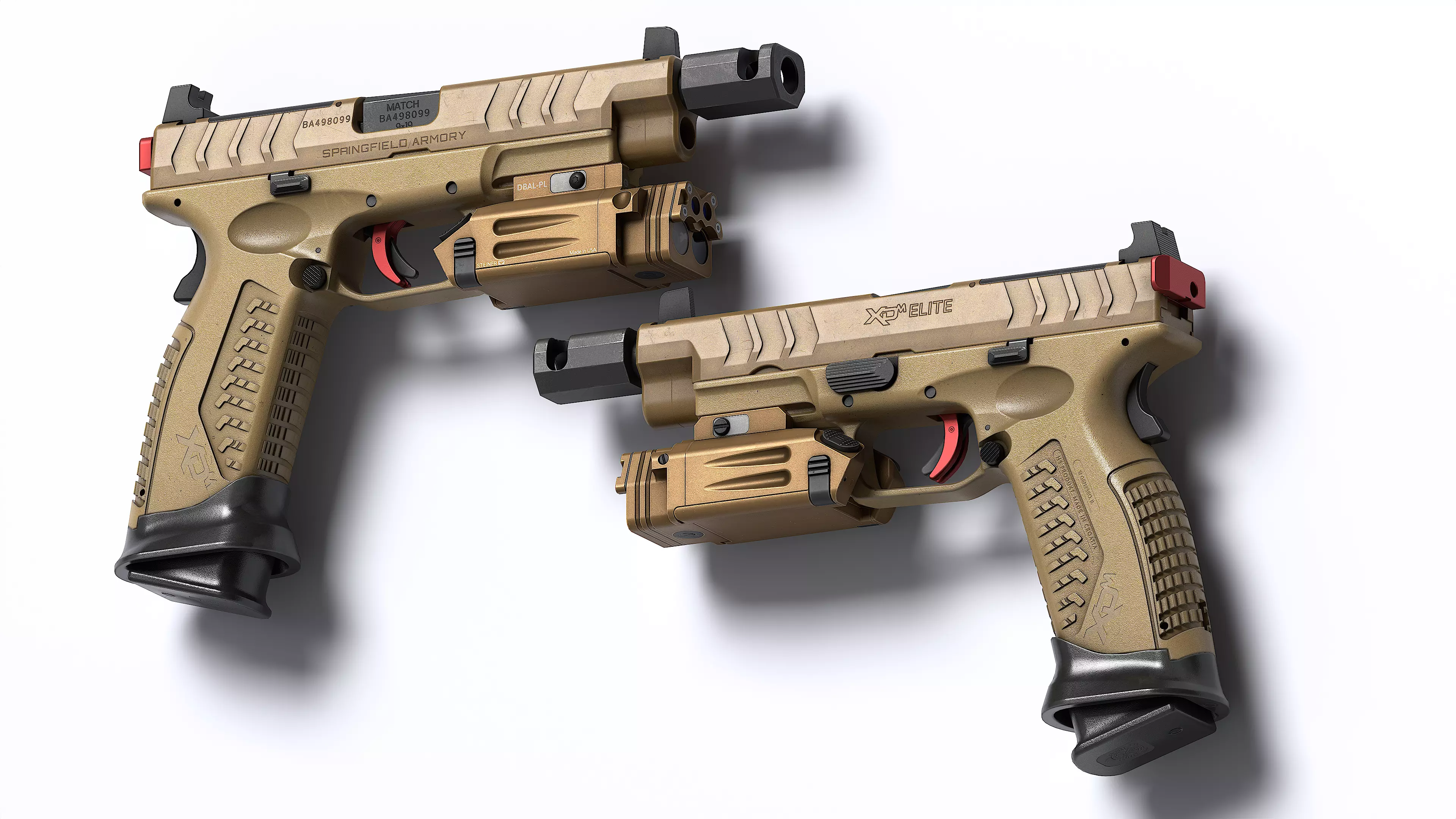 Springfield Armory XD M Elite Var 4 Low-poly 3D model_0