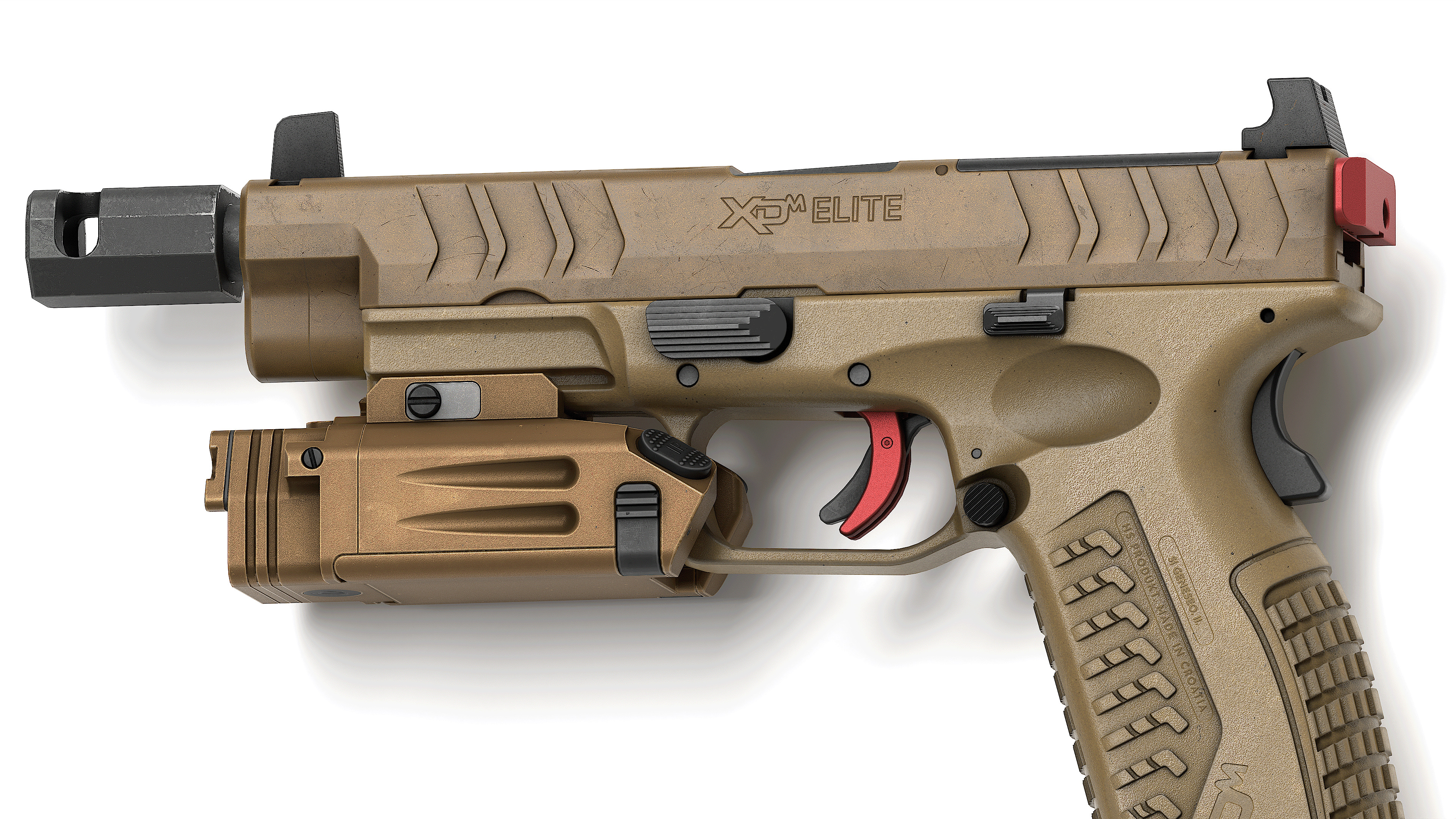 Springfield Armory XD M Elite Var 4 Low-poly 3D model_4
