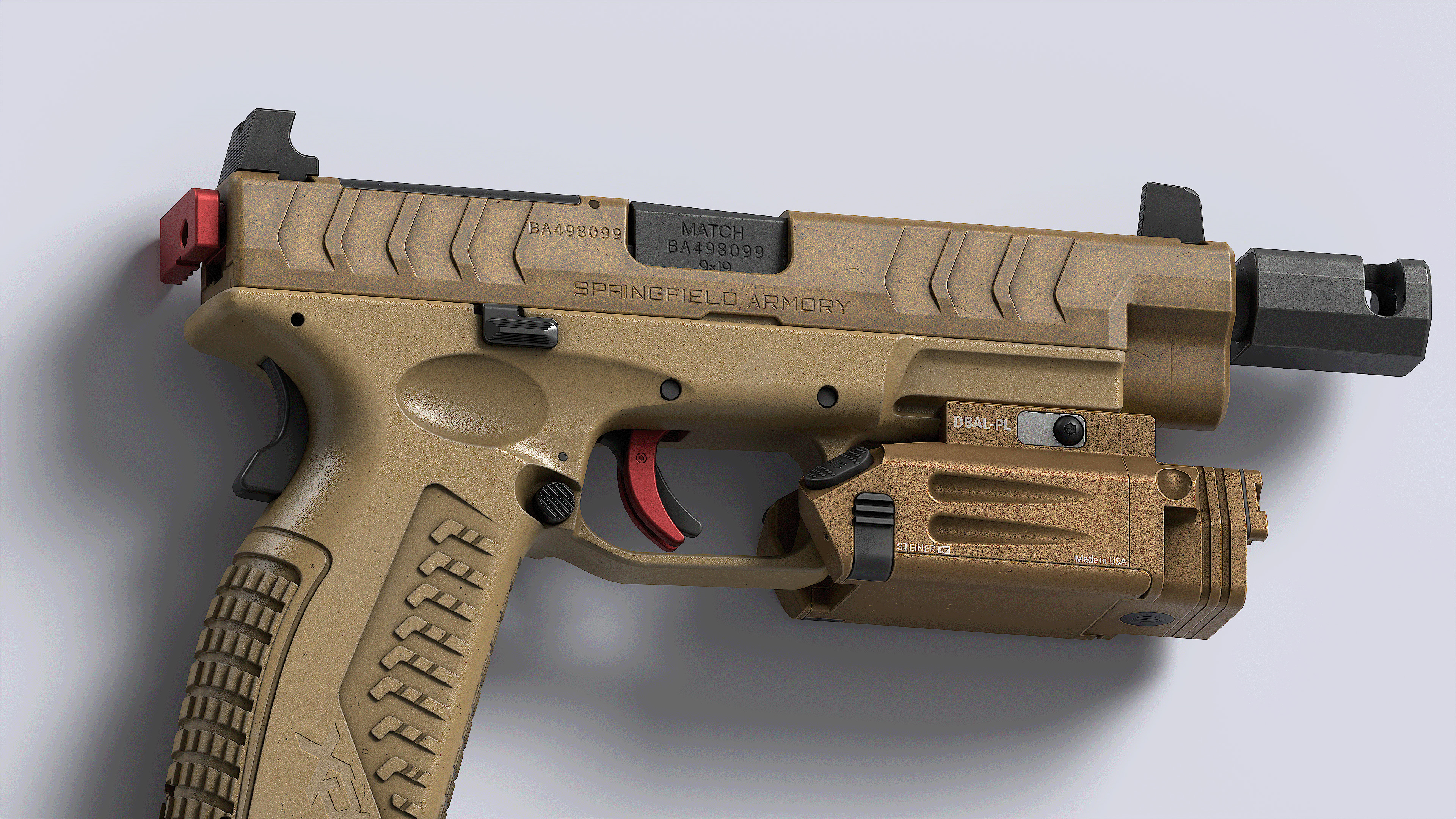 Springfield Armory XD M Elite Var 4 Low-poly 3D model_9
