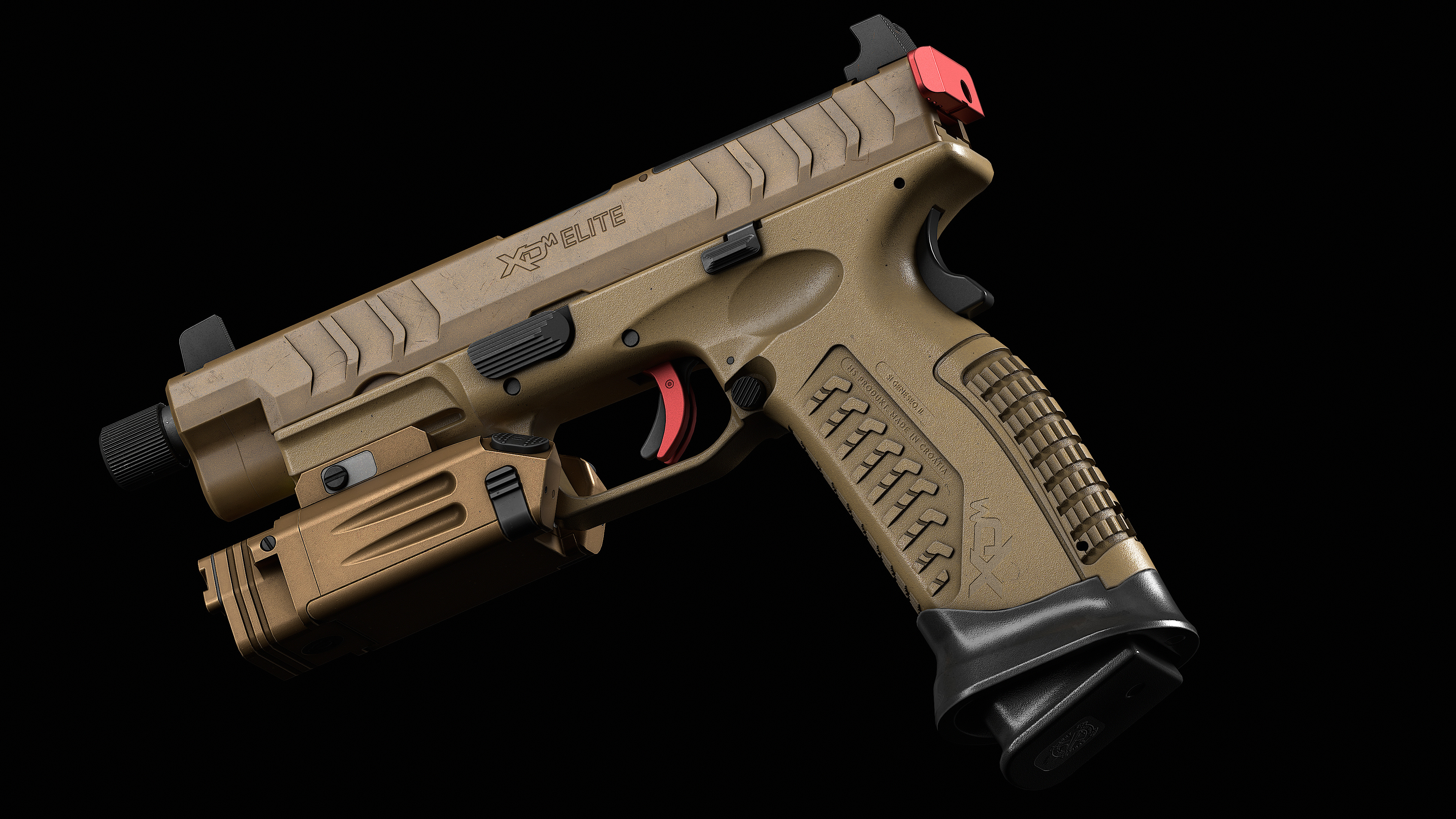 Springfield Armory XD M Elite Var 4 Low-poly 3D model_16