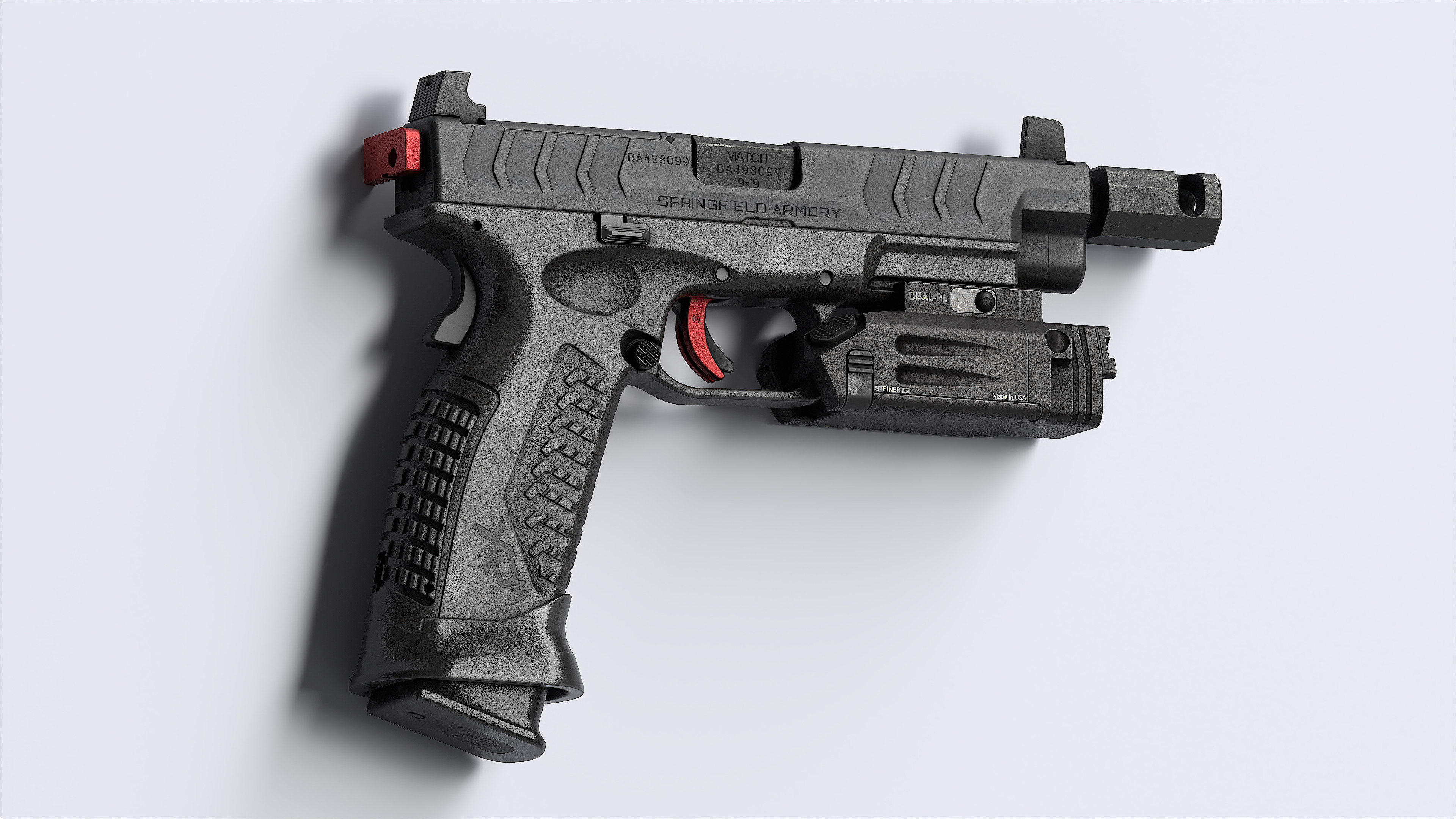Springfield Armory XD M Elite Var 4 Low-poly 3D model_7